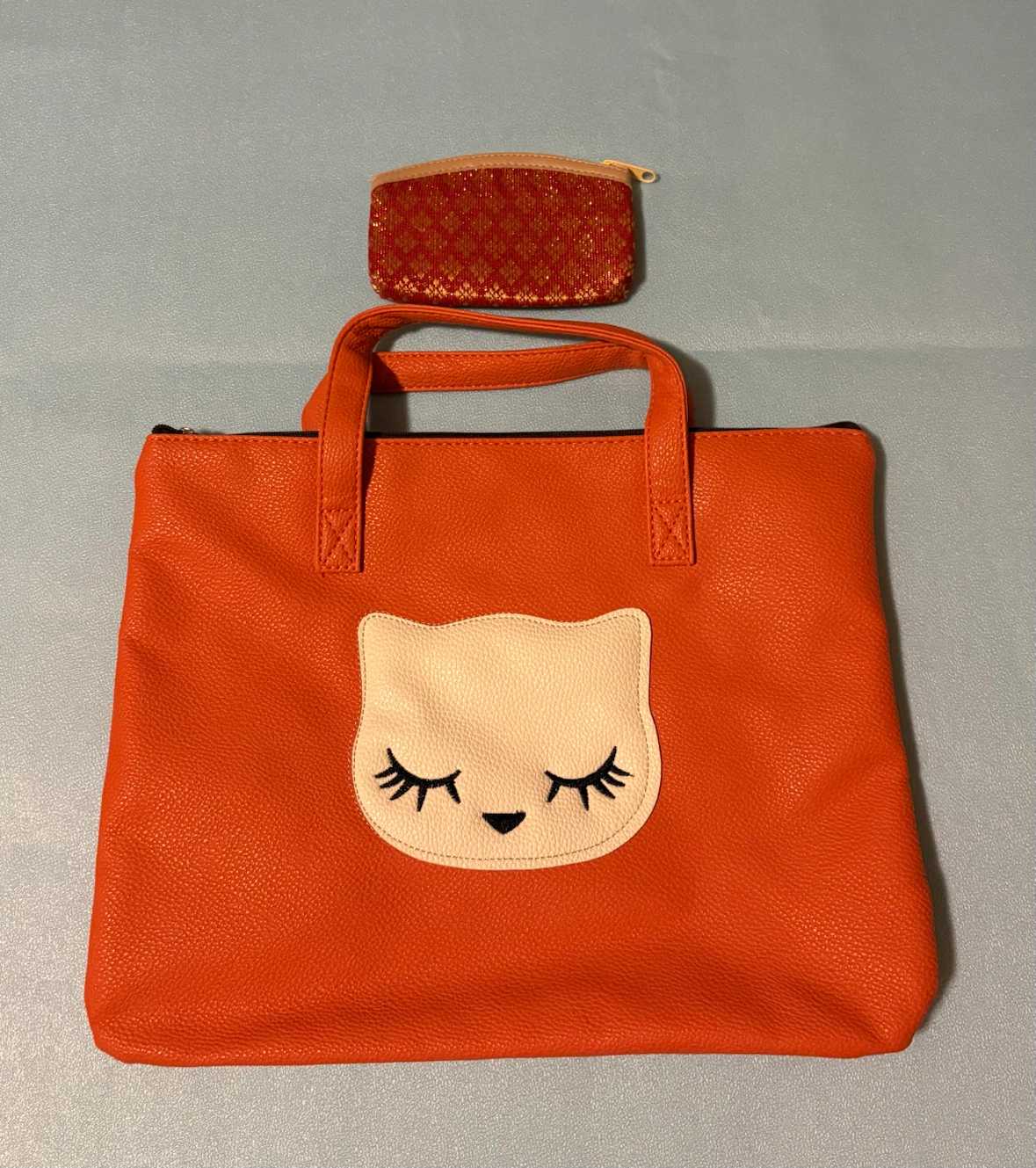 Tote Bag with Cat and Coin Pouch