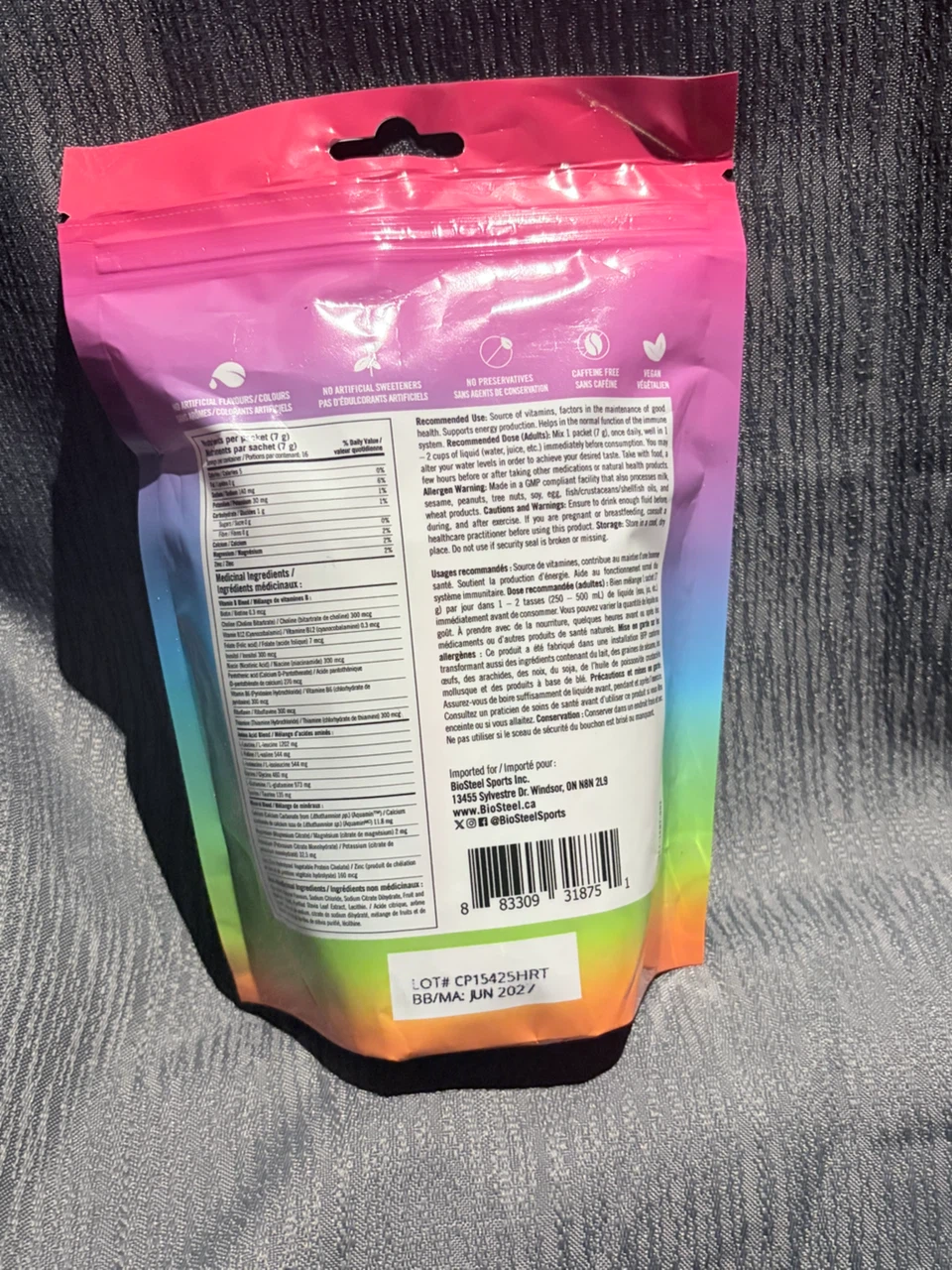 BioSteel Hydration Mix Rainbow Twist - 16 Sachets - photo 2