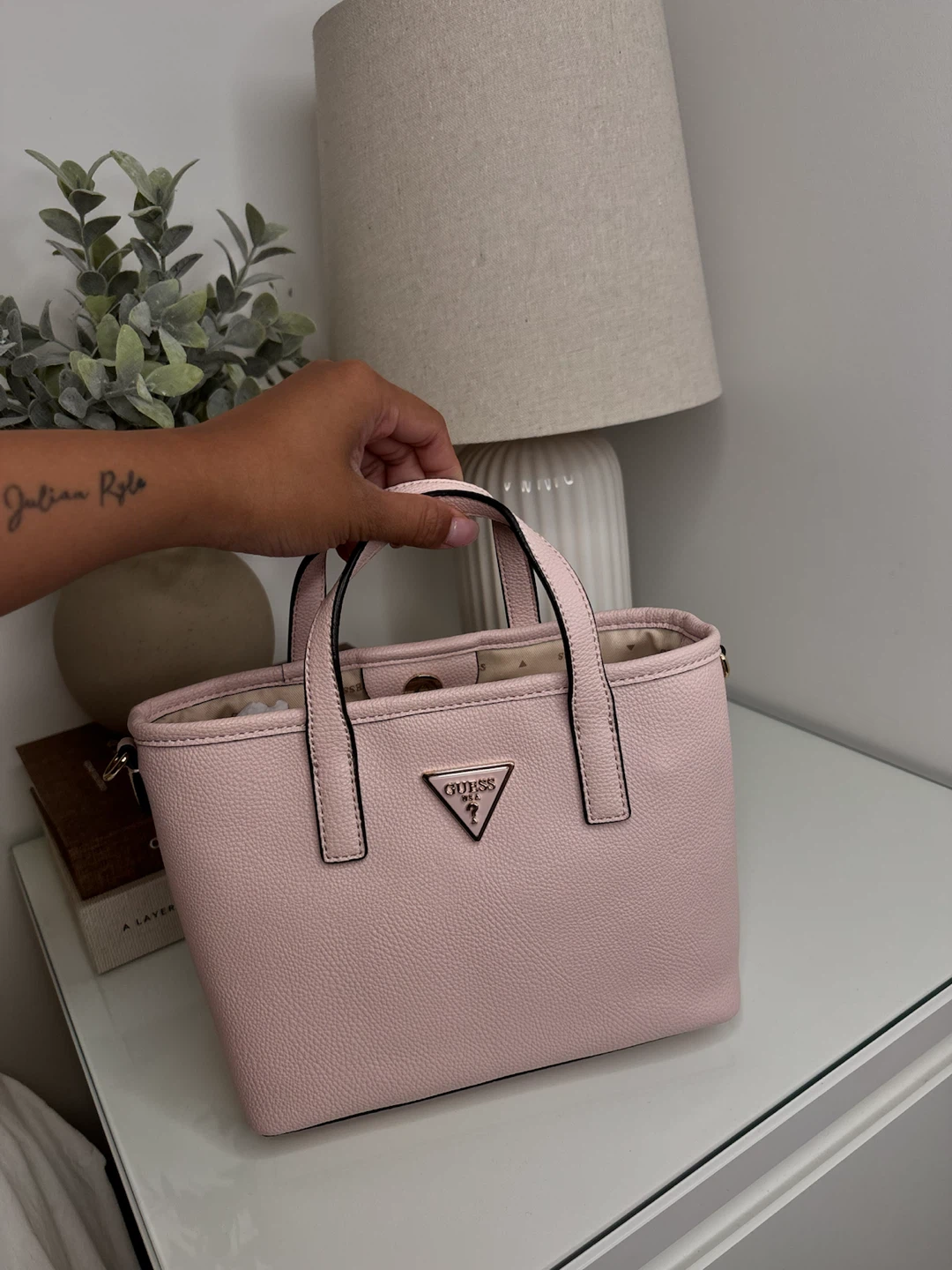 Guess Pink Tote Bag Set with Pouch and Cardholder - photo 2