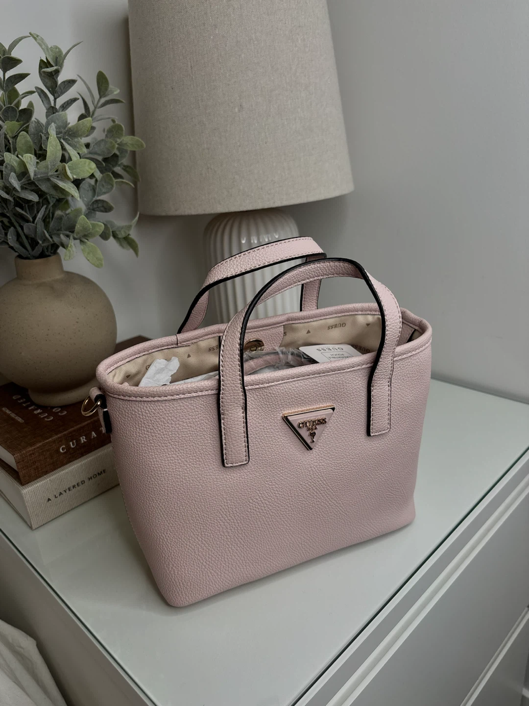Guess Pink Tote Bag Set with Pouch and Cardholder - photo 3
