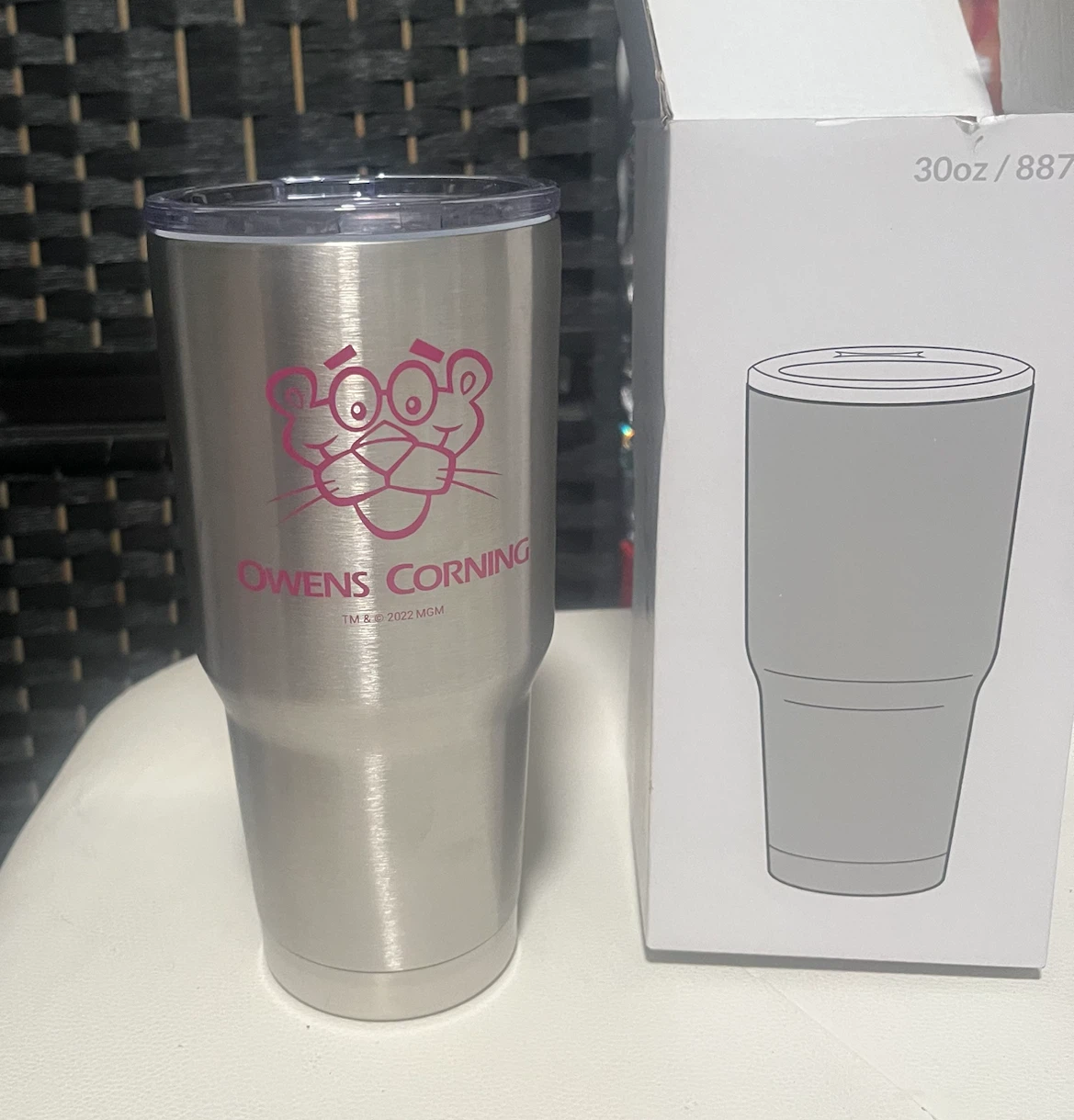 Owens Corning Pink Panther Tumbler 30oz