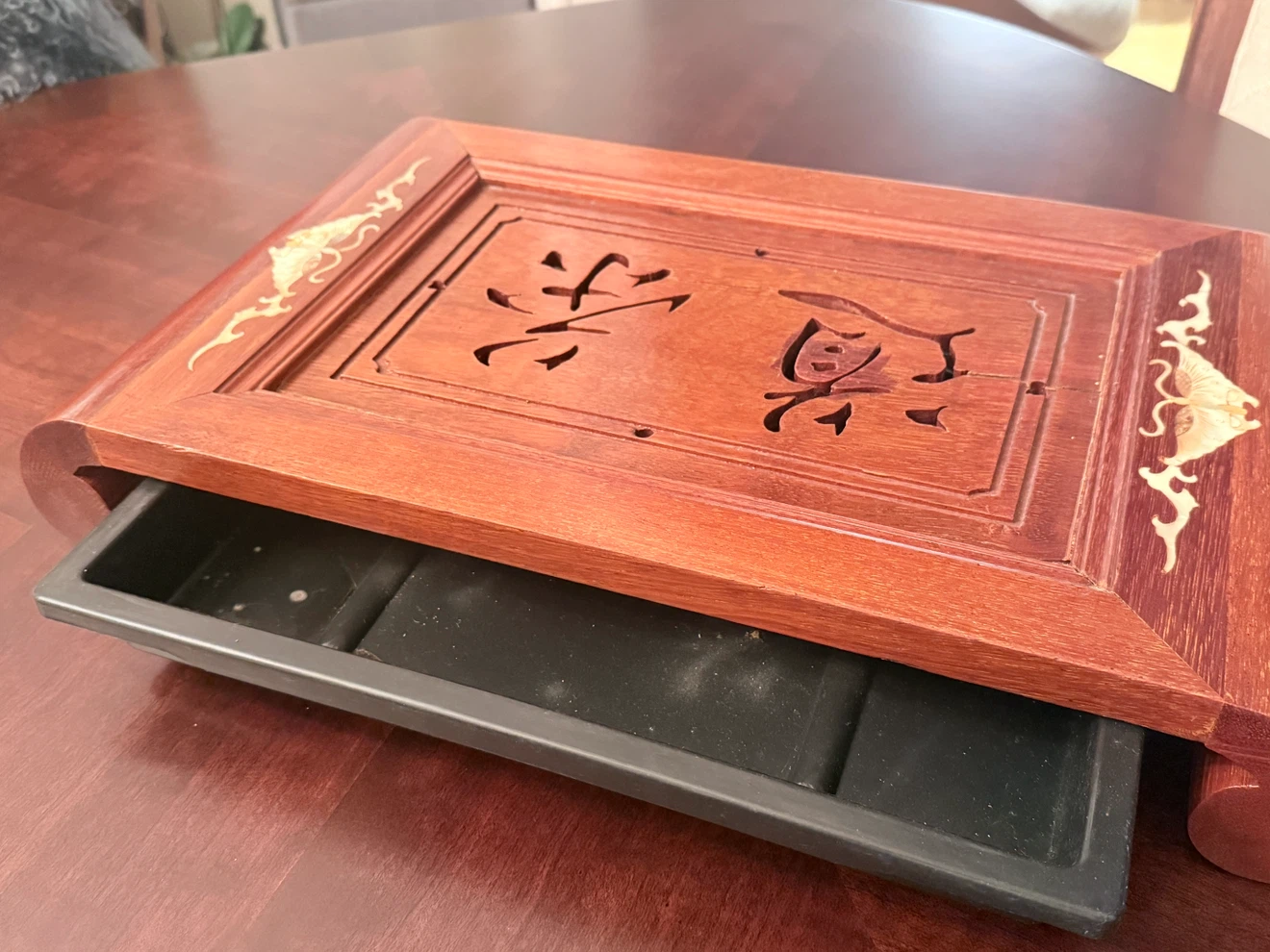 Wooden Tea Tray with Inlay - photo 5