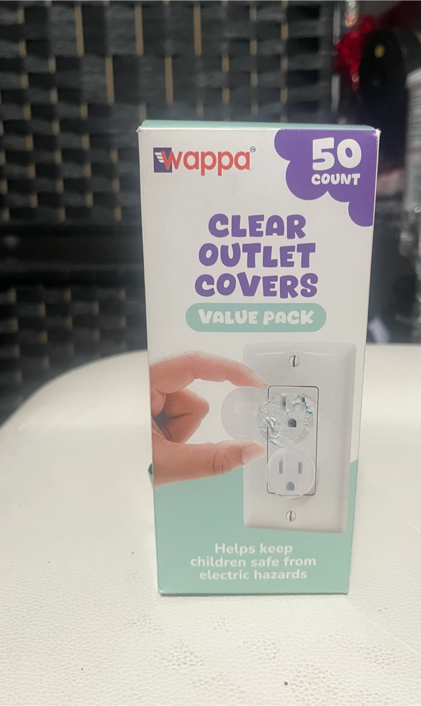 Wappa Clear Outlet Covers - 50 Count