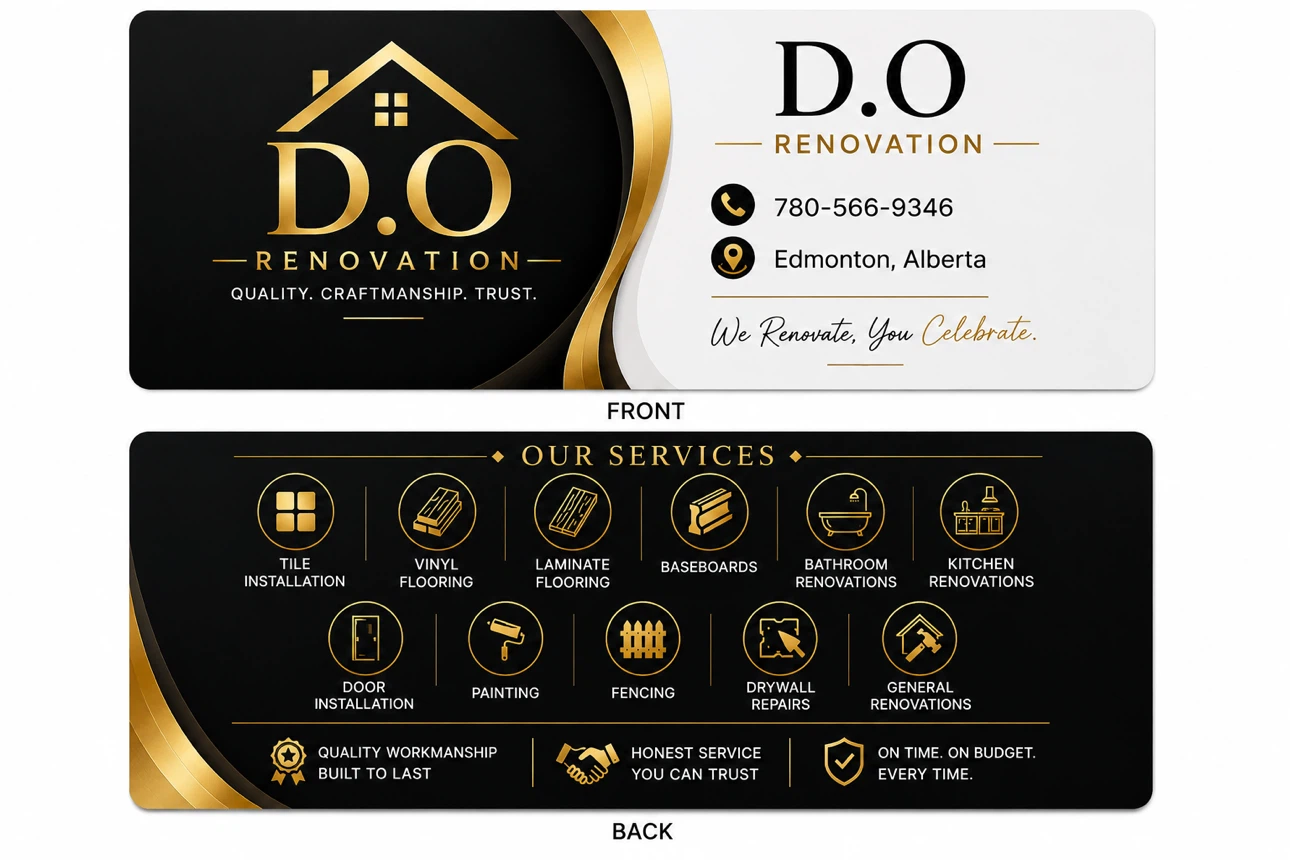 D.O Renovation Business Card