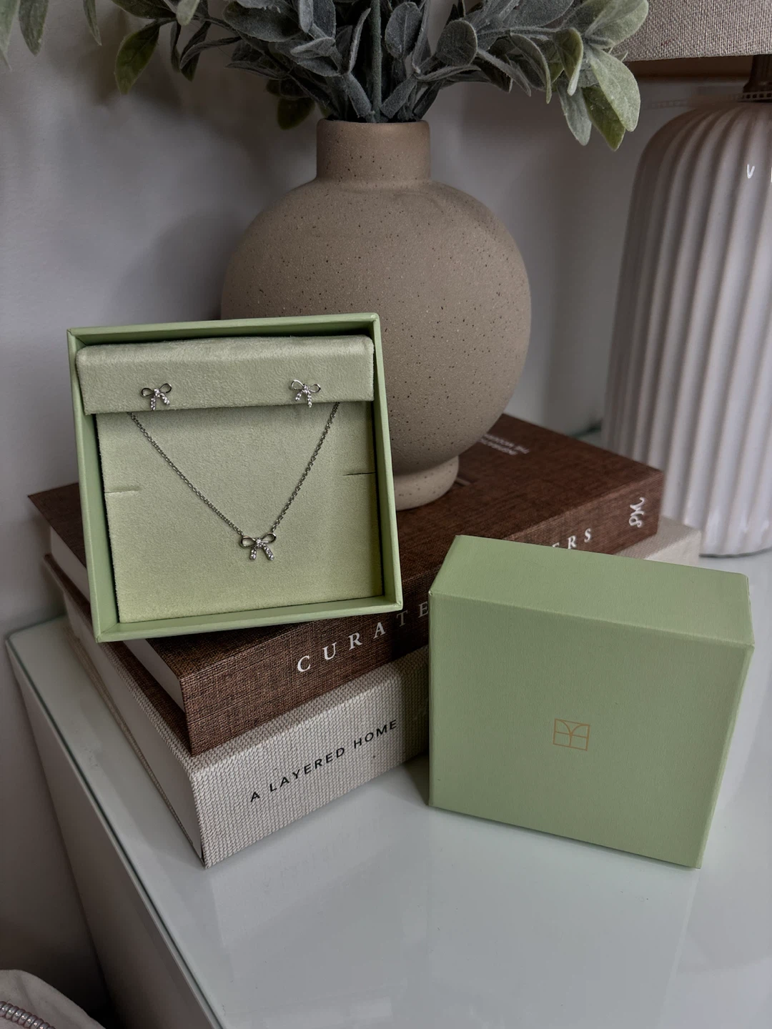 Michael Hill - Bow Necklace and Earring Set silver (NEW)