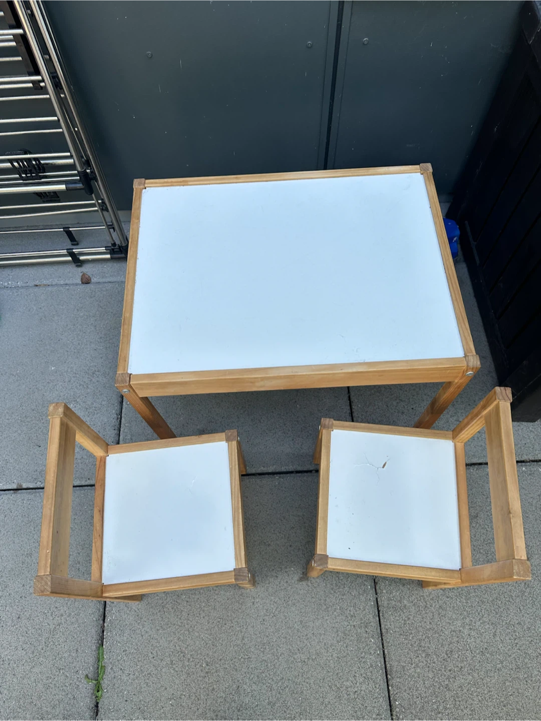 Wooden Children's Table and 2 Chairs Set