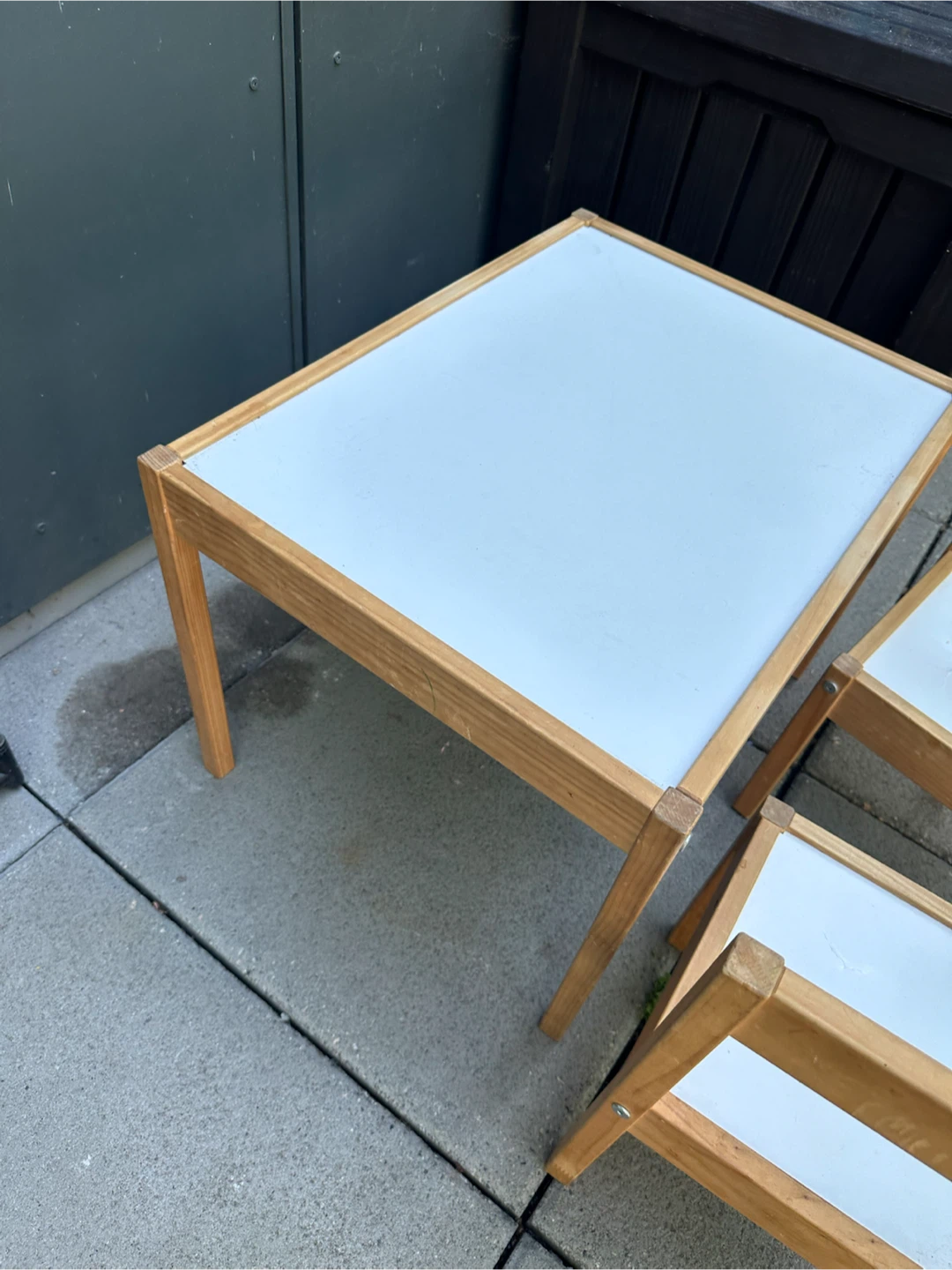 Wooden Children's Table and 2 Chairs Set - photo 3