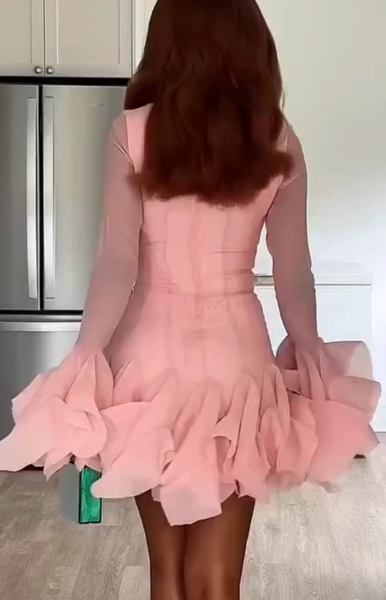 Sunfere Pink Ruffle Dress - photo 2