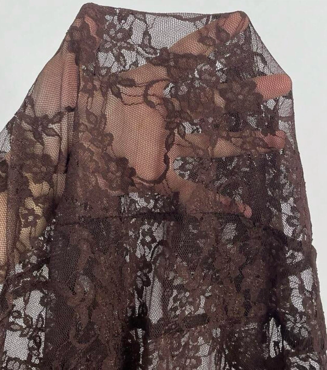 Brown Lace Off-the-Shoulder Maxi Dress - photo 2