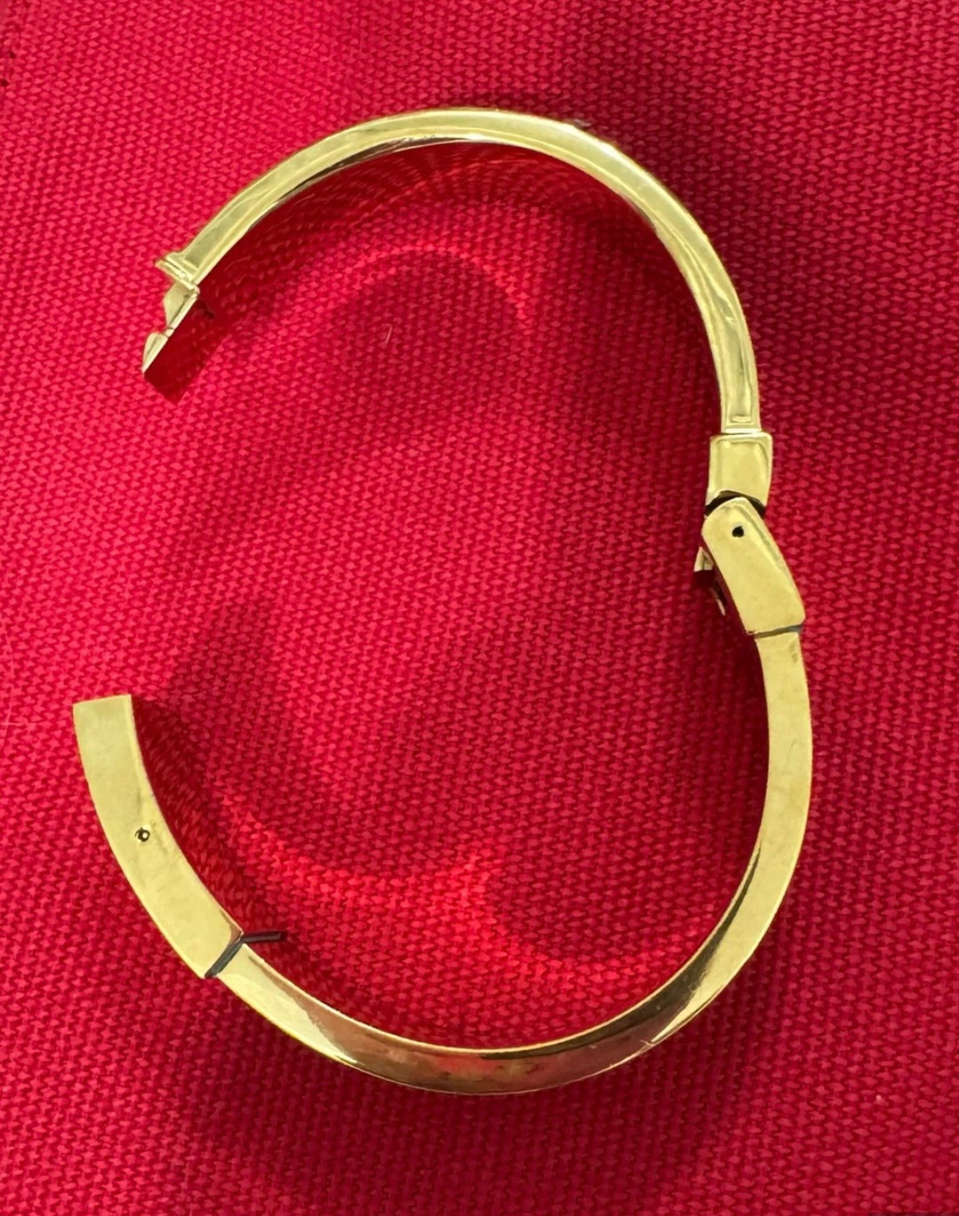 Michael Kors Gold Tone & Blue Enamel Hinged Bangle Bracelet - photo 5