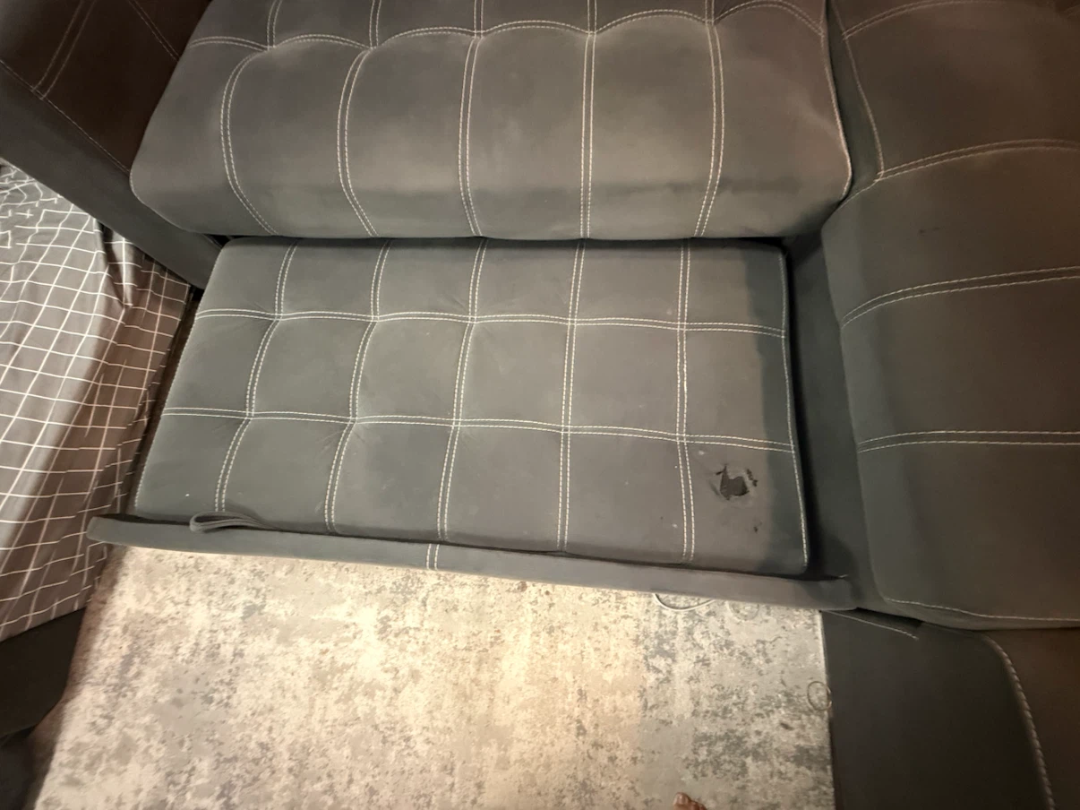 Gray Sectional Sofa with Pull-out Bed - photo 2