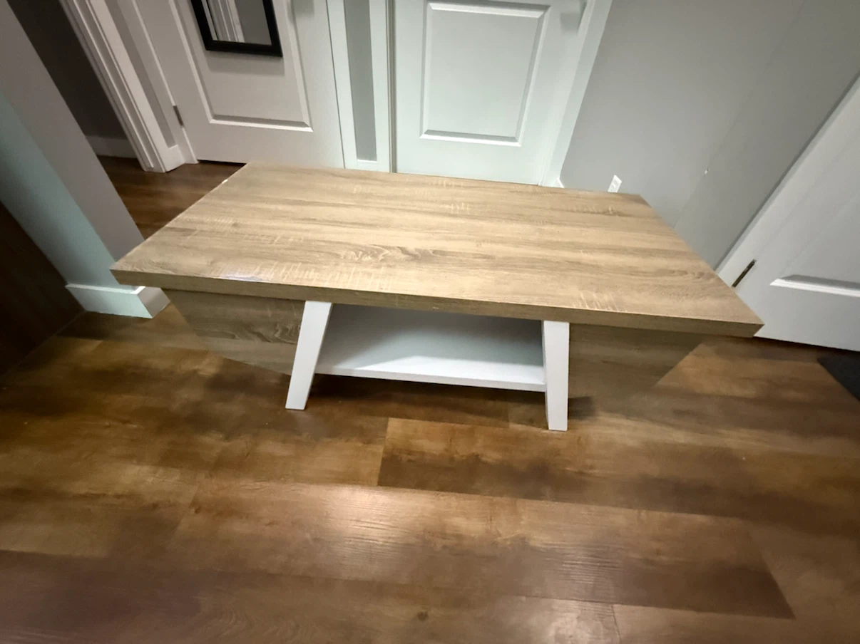 Modern Coffee Table with Storage Shelf