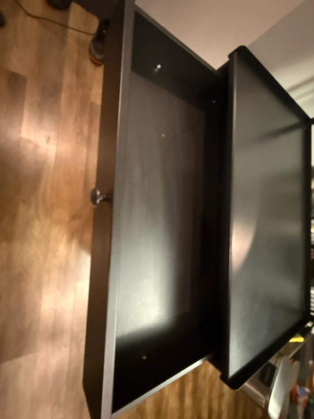 Black Vanity Cabinet with Round Mirror - photo 4