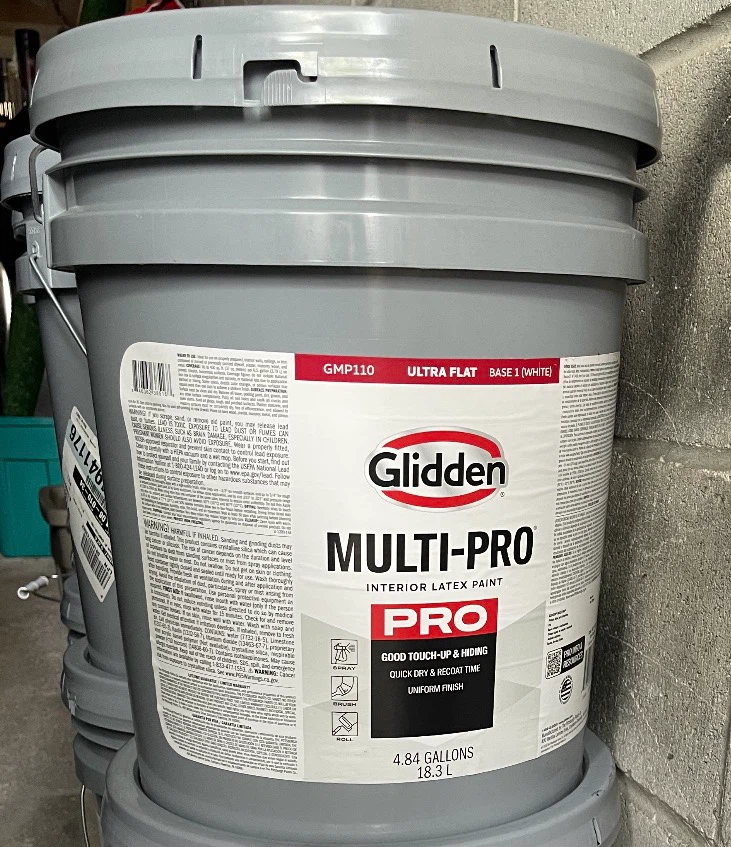 Glidden Multi-Pro Interior Latex Paint - Ultra Flat White
