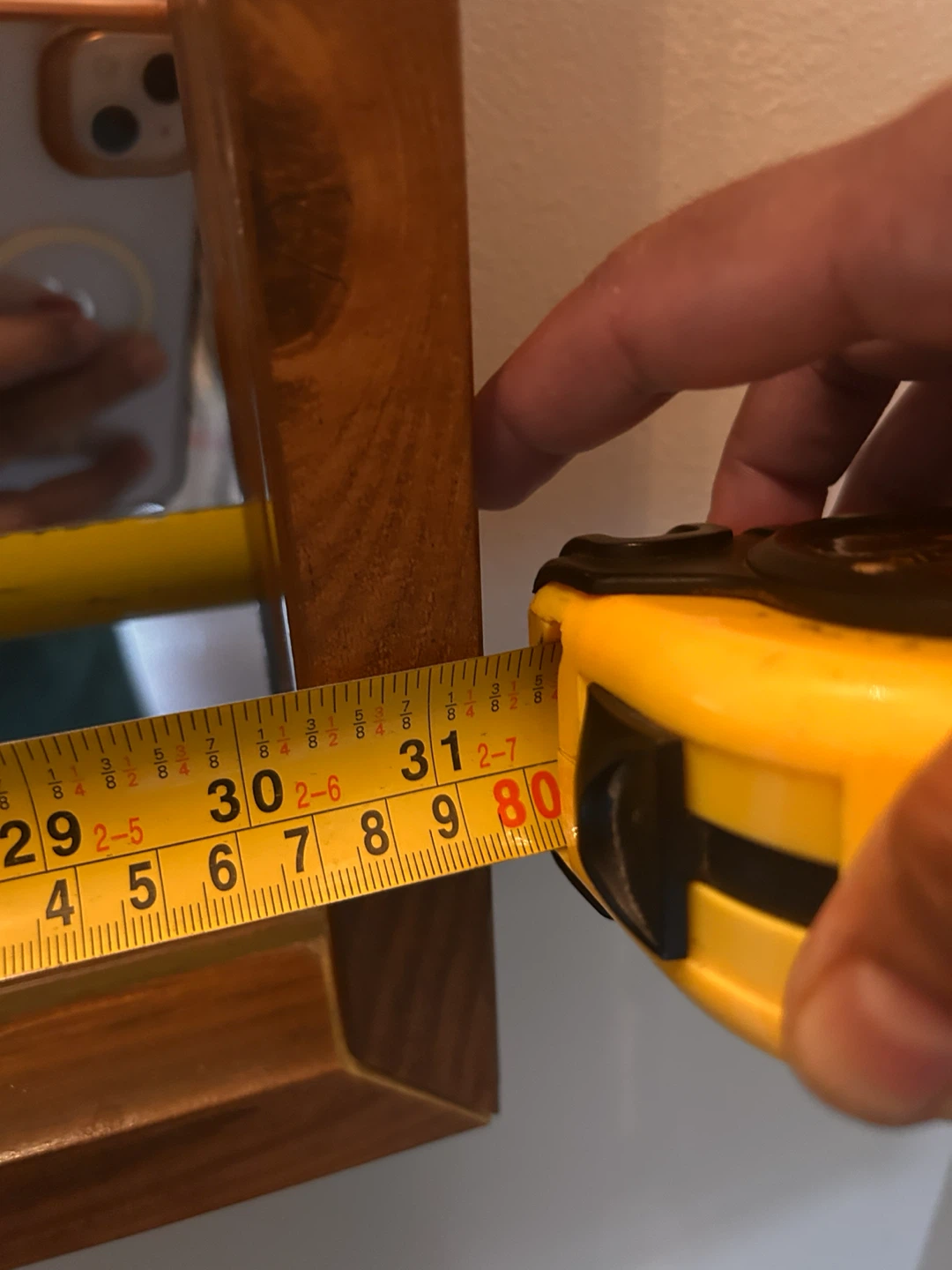 Wooden Framed Square Mirror - photo 3