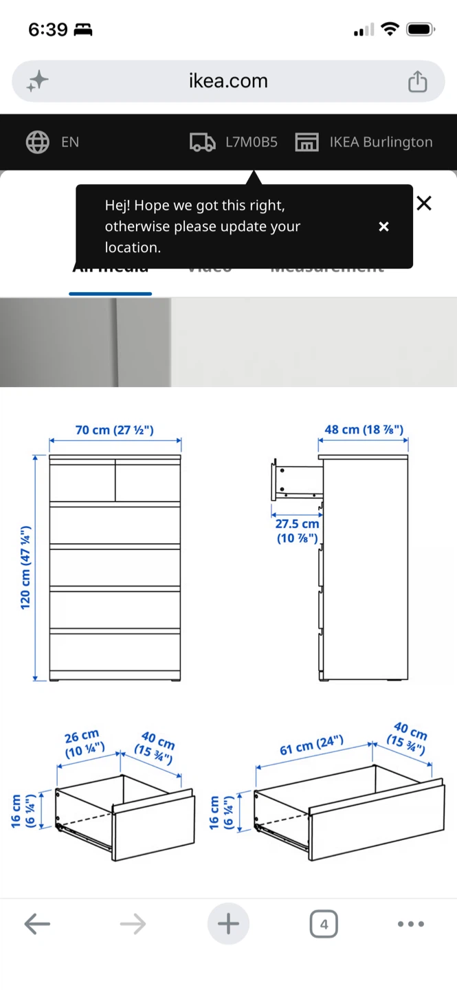 IKEA MALM 6-drawer dresser - photo 3