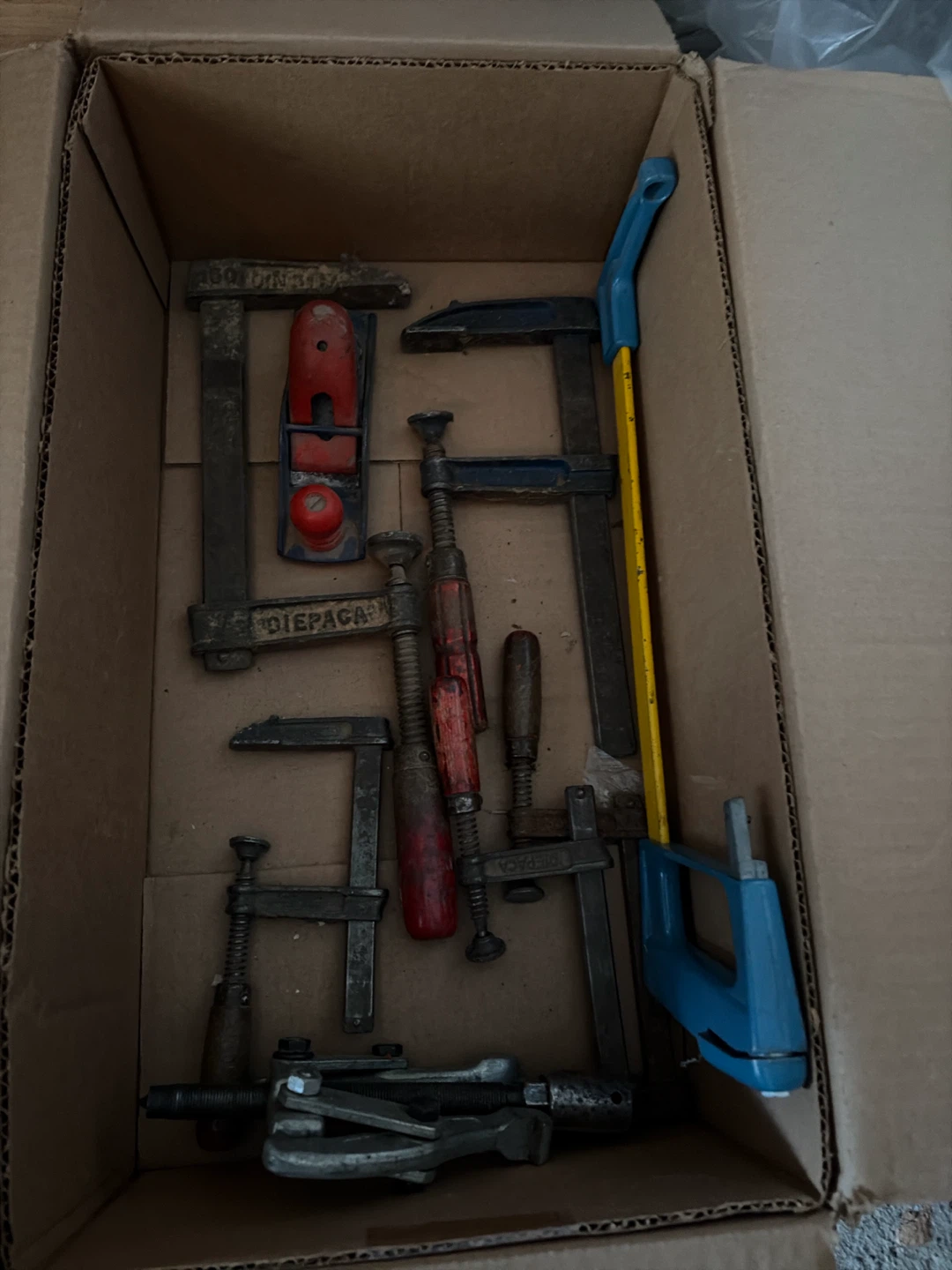 Assorted Wood Clamps and Tools