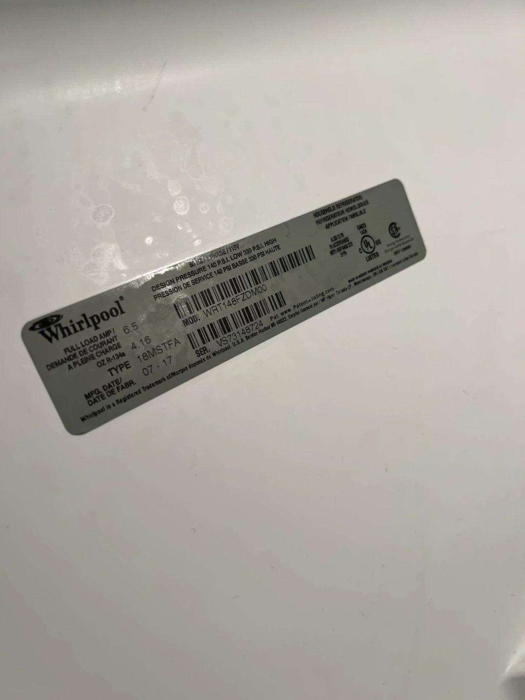 Whirlpool Refrigerator