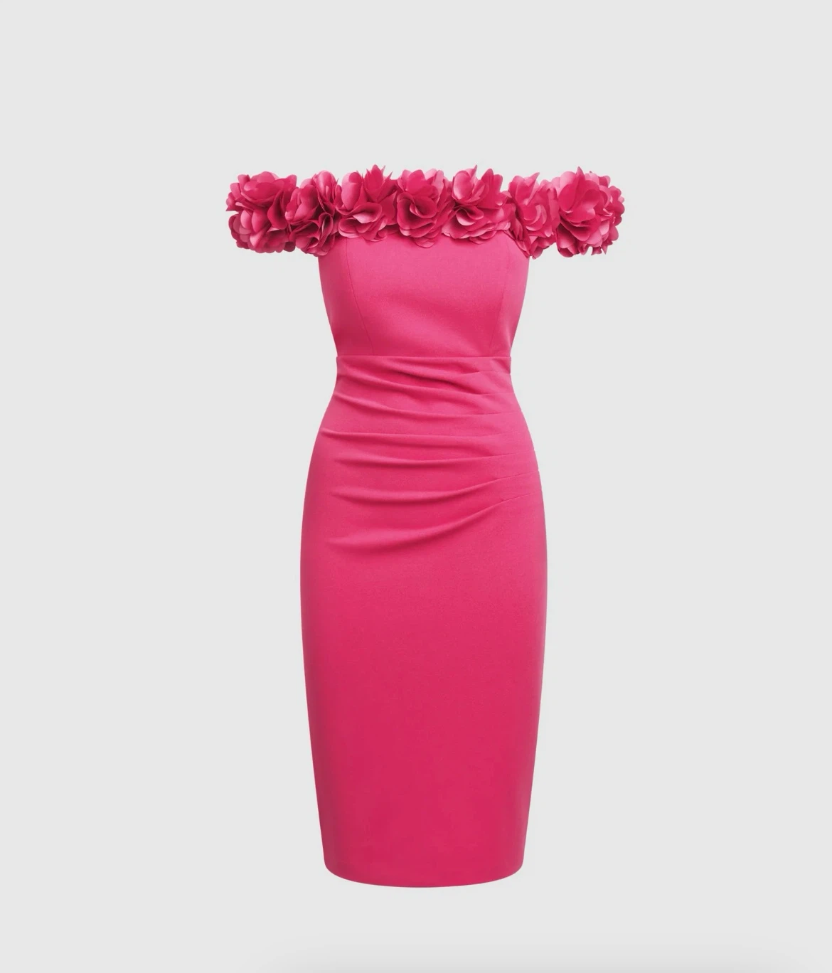 Melanie Lyne Pink Off-the-Shoulder Floral Dress - photo 3