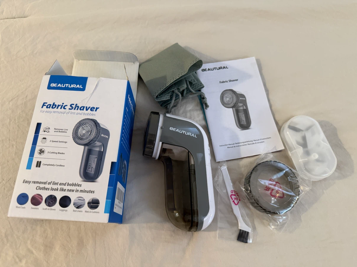 BEAUTURAL Fabric Shaver Cordless Lint and Bobble Remover