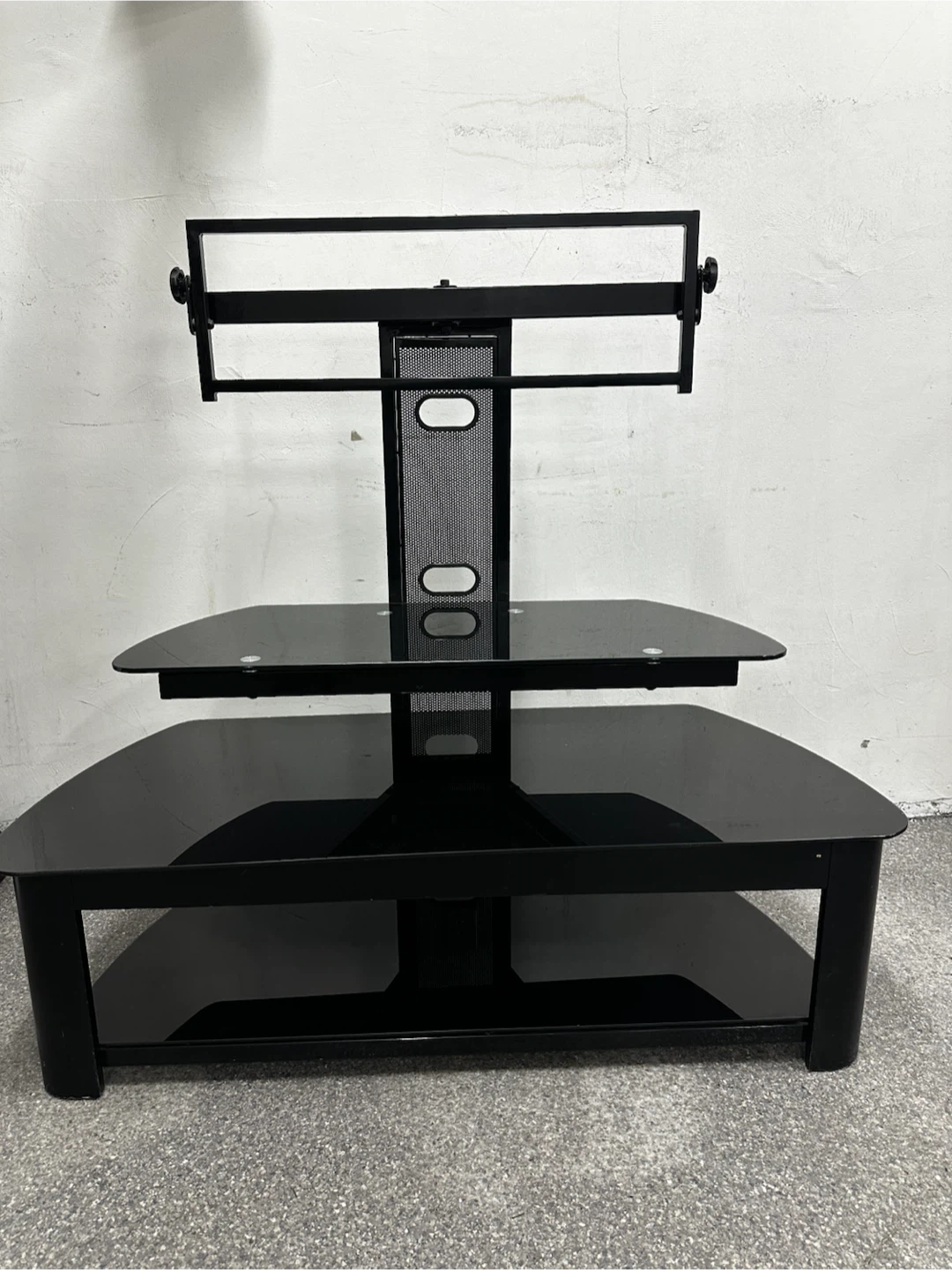 Black Glass TV Stand with Mount - photo 2