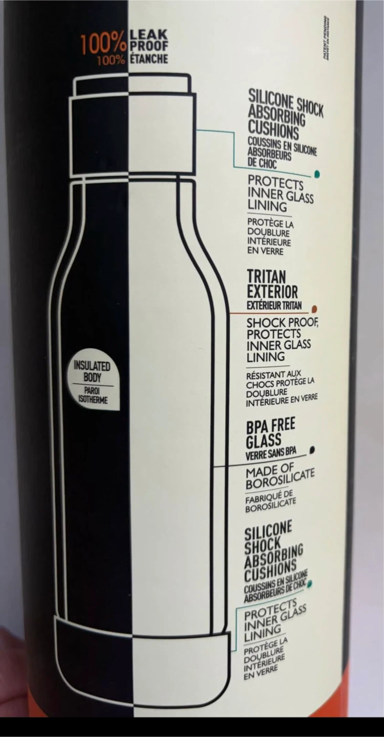 Asobu Inner Peace Glass Water Bottle 17oz/500ml - photo 5