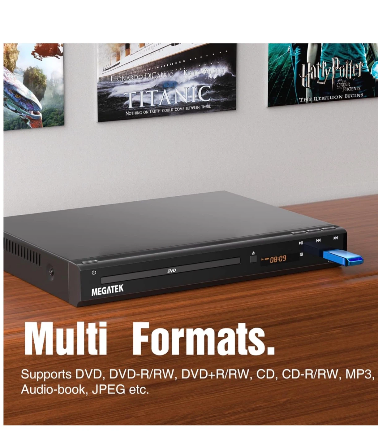 MEGATEK Region-Free DVD Player with HDMI & 1080P Upscaling - photo 5