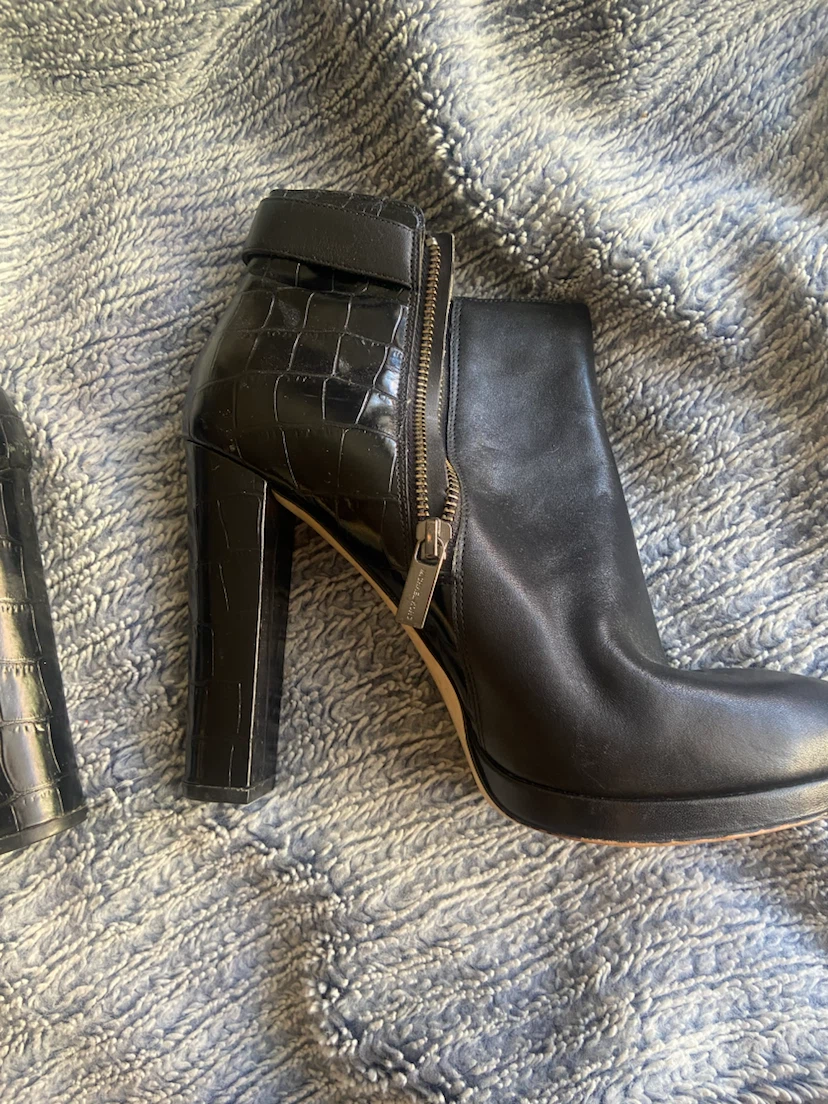 Michael Kors Black Leather Ankle Boots