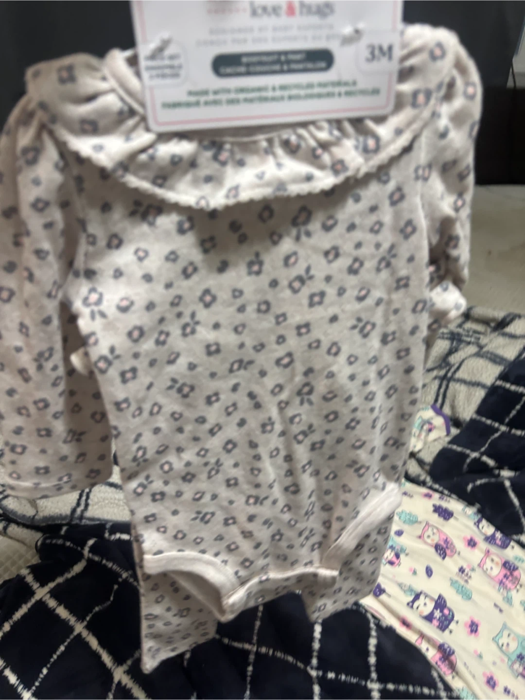 Wonder Nation Sleep & Play Owl Pajamas 3-6M