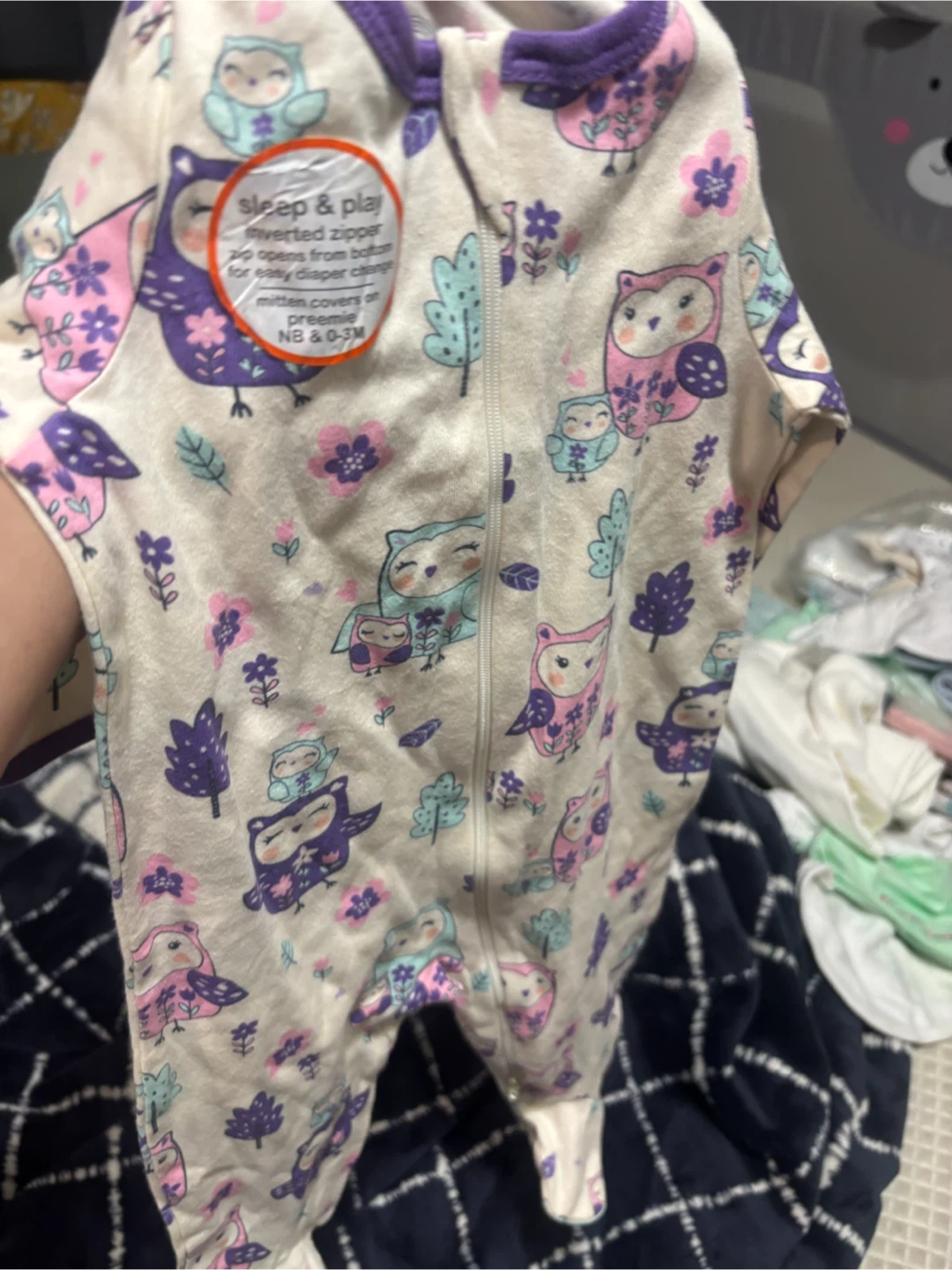 Wonder Nation Sleep & Play Owl Pajamas 3-6M - photo 4