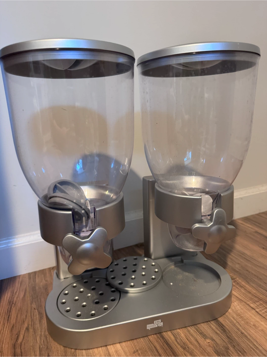 Silver Double Cereal Dispenser