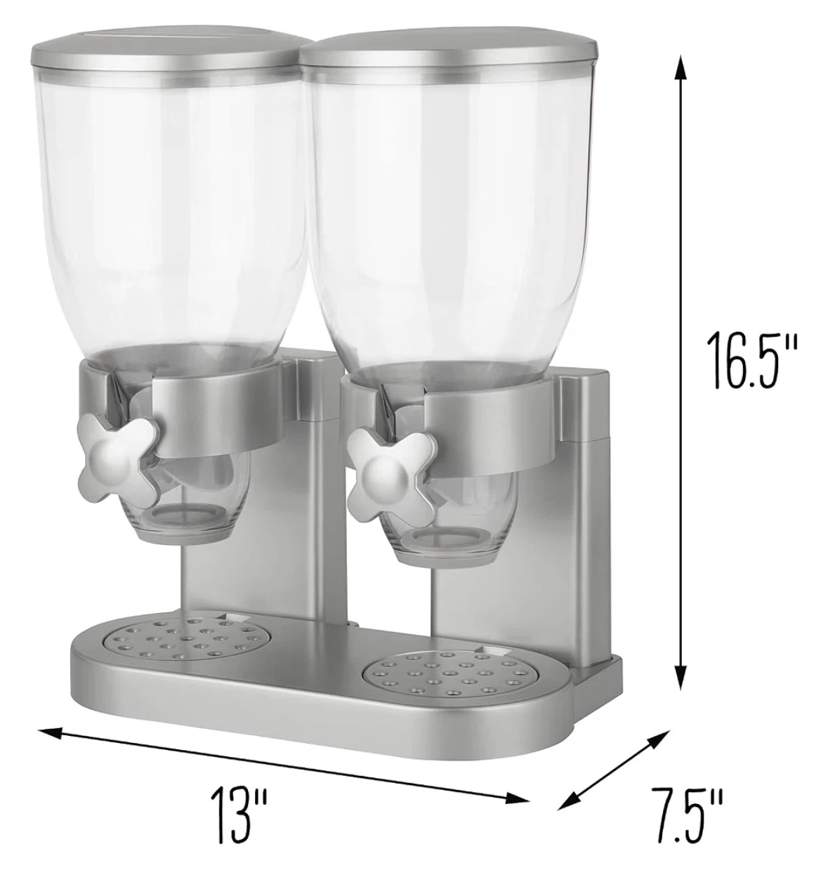 Silver Double Cereal Dispenser - photo 2