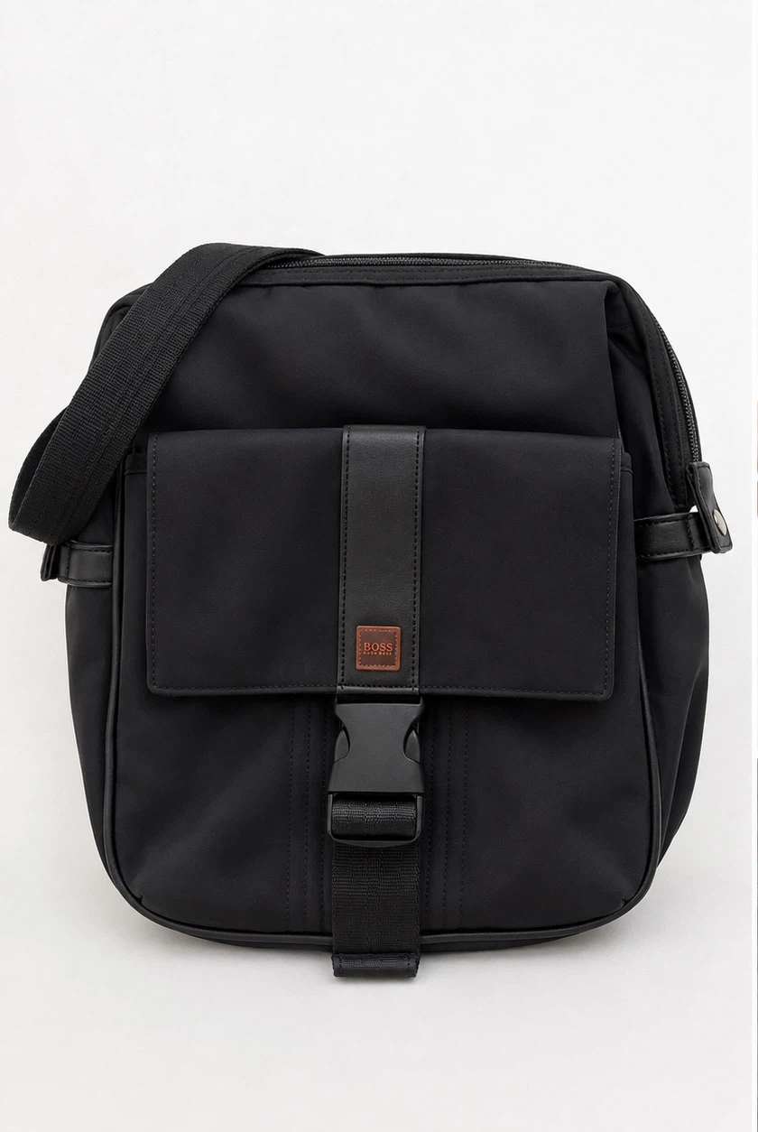 BOSS Hugo Boss Black Nylon Messenger Bag - photo 4