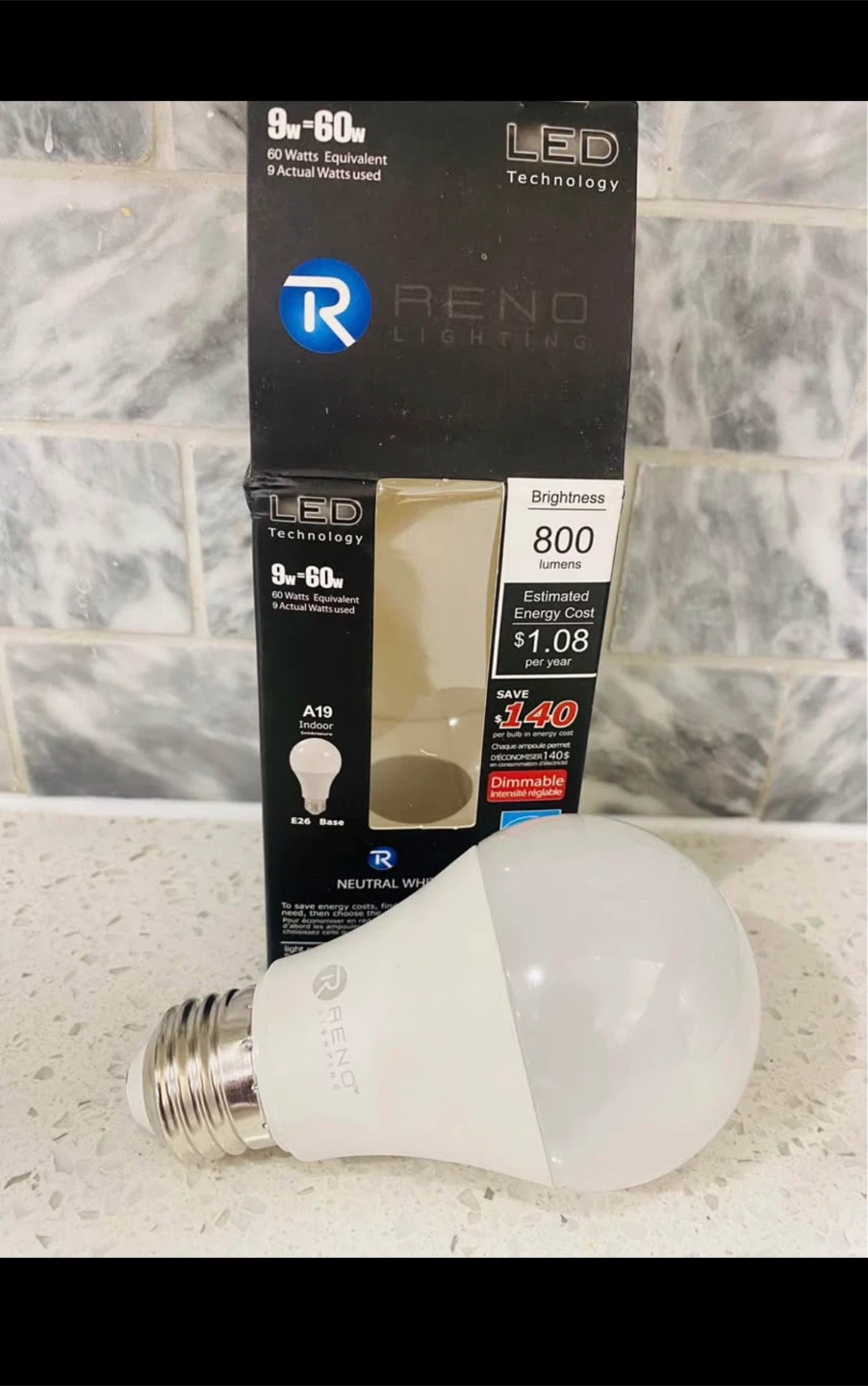 Reno Lighting LED Light Bulbs - 9W (60W Equivalent) - photo 3