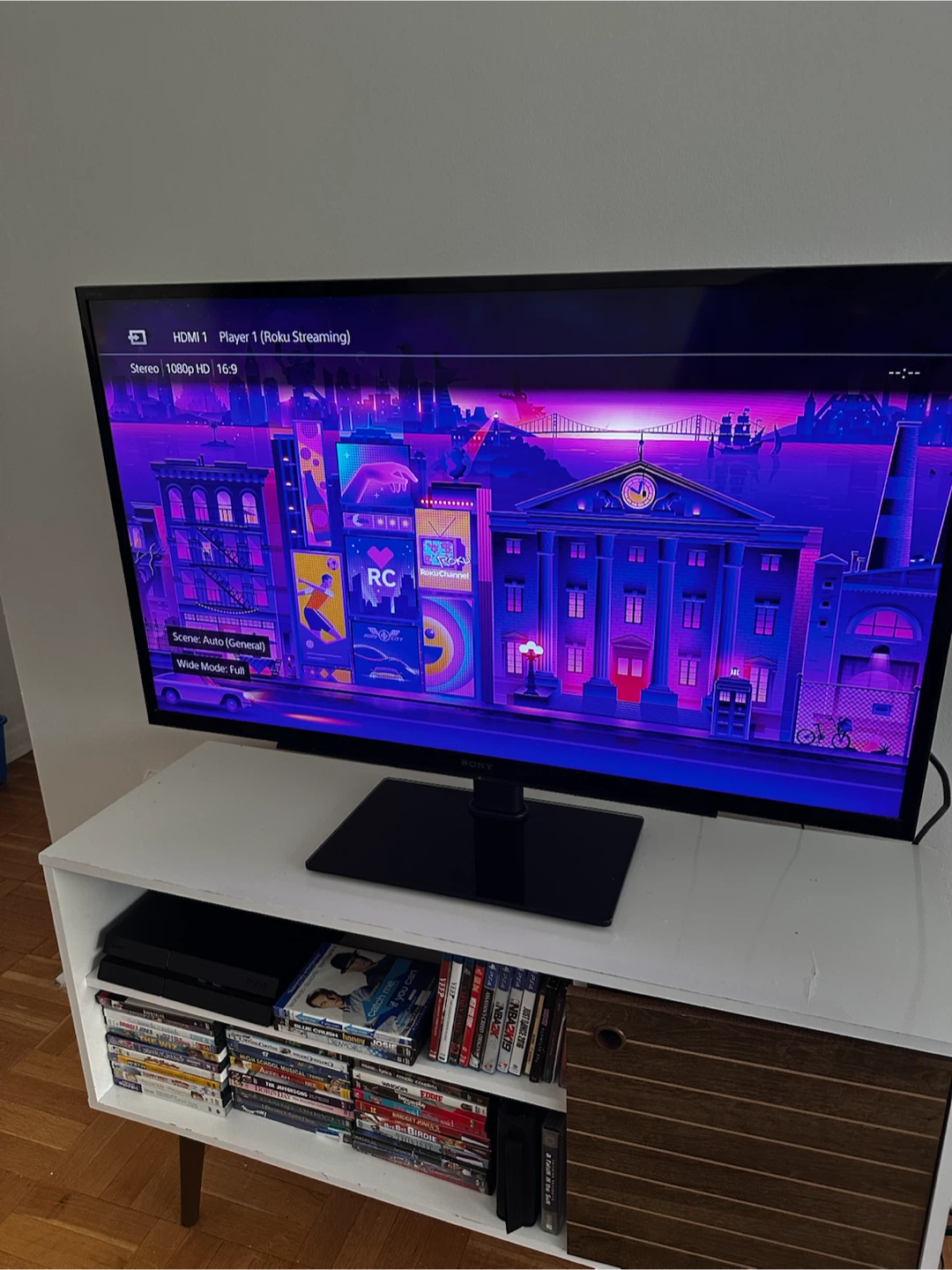 40-inch TV with swivel stand