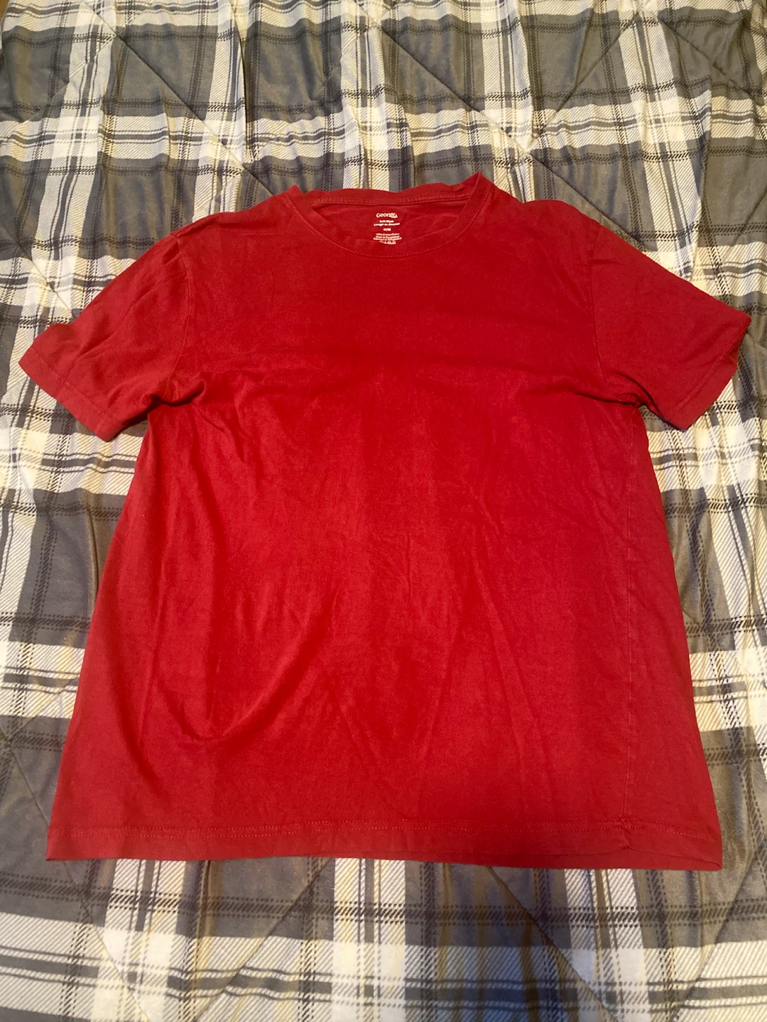Mens George Red T-Shirt Size Medium