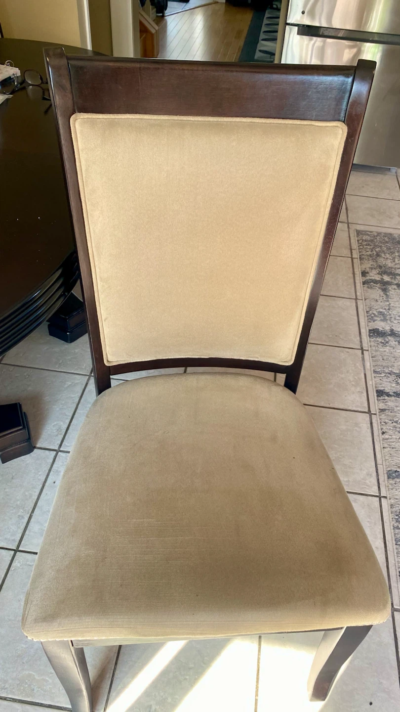 Dark Wood Dining Table with 5 Chairs - photo 4