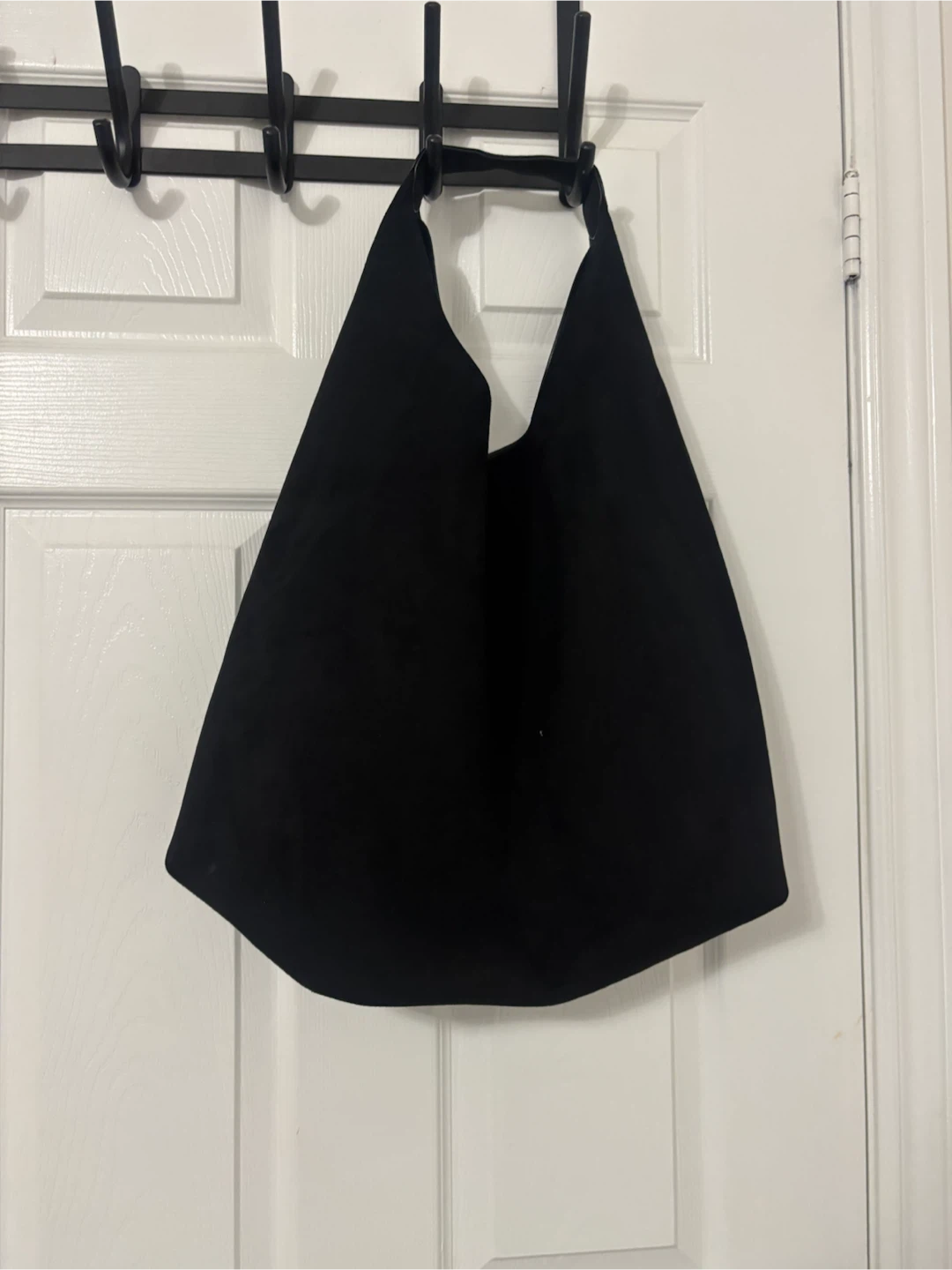 Black Suede Hobo Bag