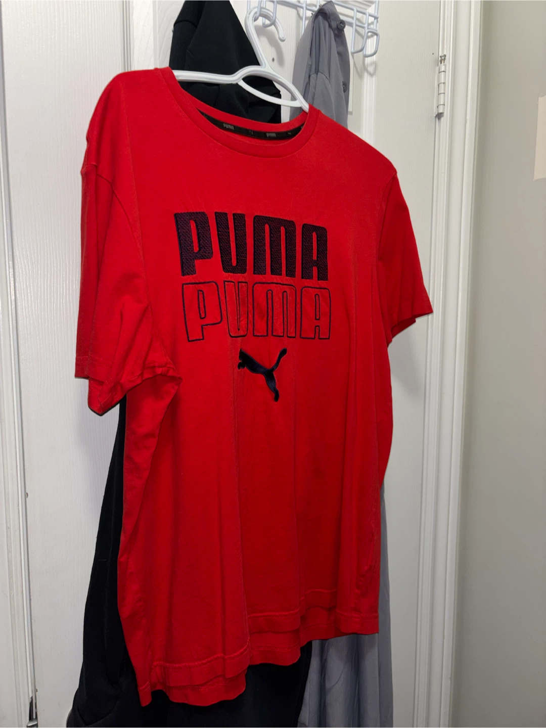 Puma Red T-Shirt with Logo - Size L