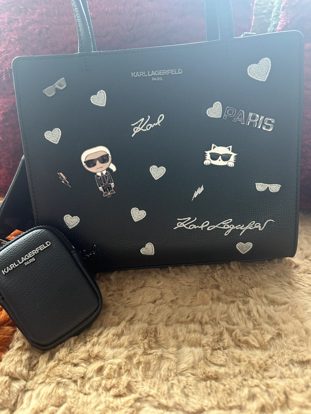 Karl Lagerfeld Paris Black Tote Bag with Charms - photo 2