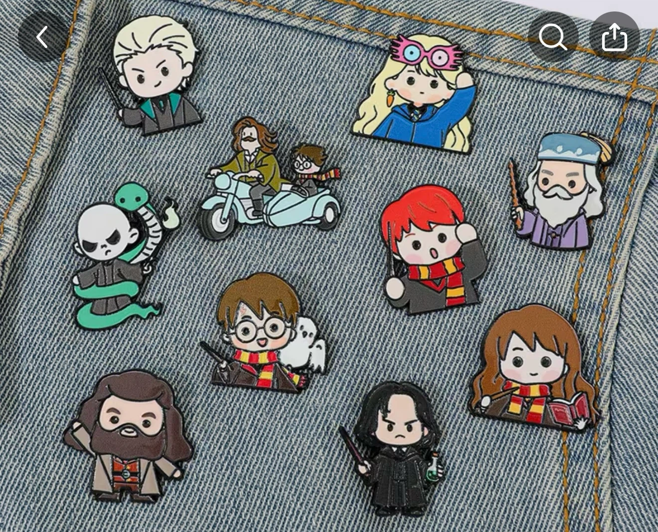 10pc Harry Potter Chibi Enamel Pin Set