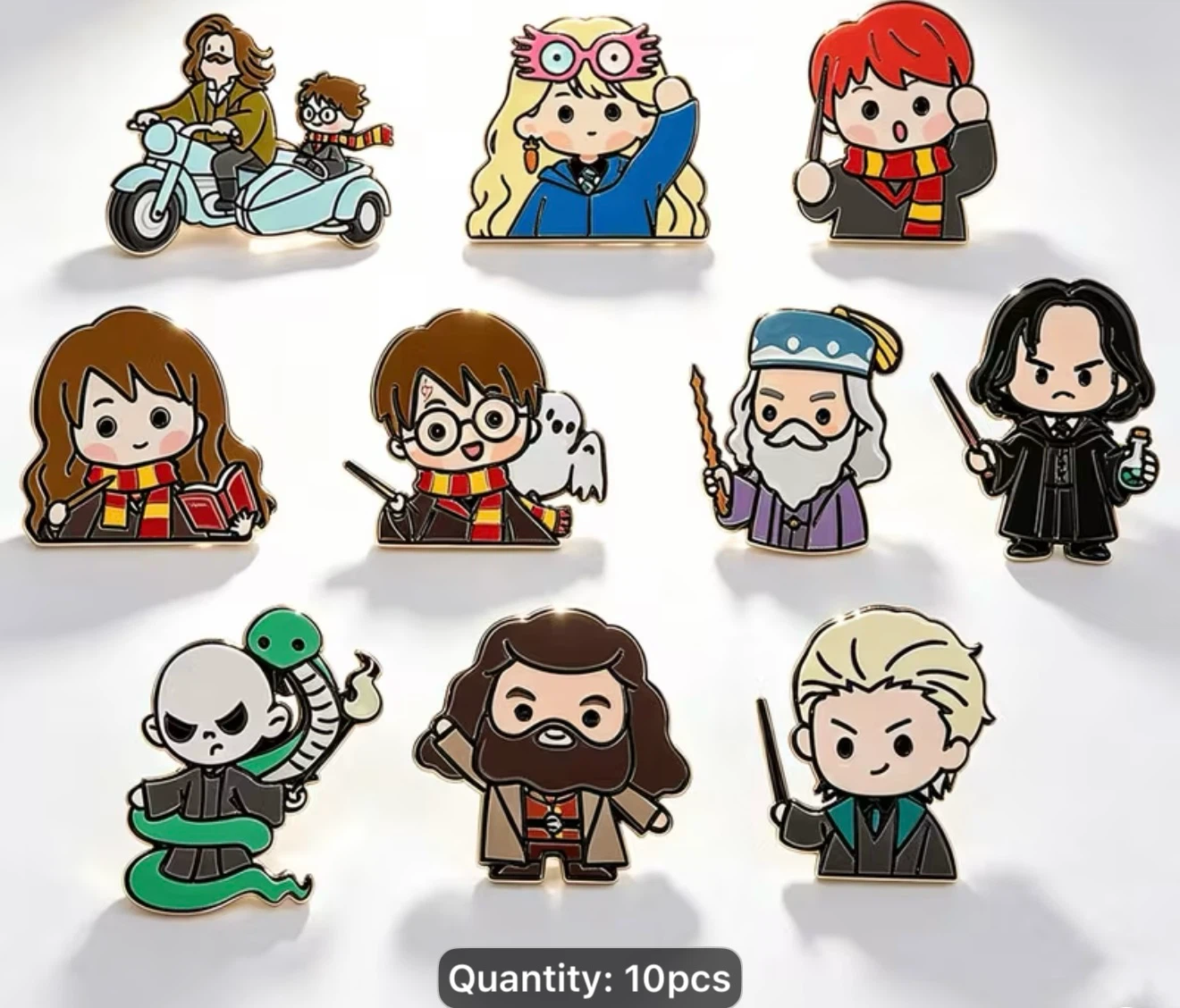 10pc Harry Potter Chibi Enamel Pin Set - photo 4