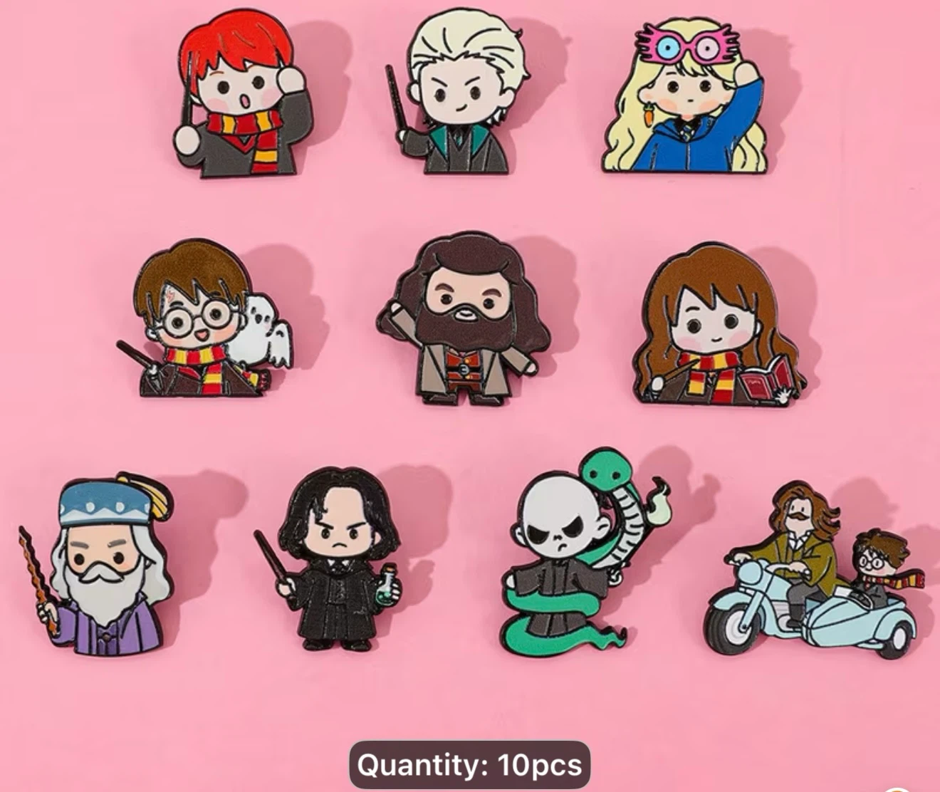 10pc Harry Potter Chibi Enamel Pin Set - photo 5