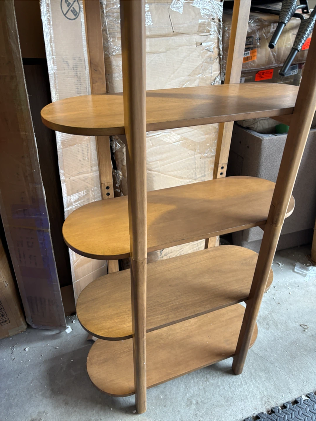 Wooden 4-Tier Oval Shelf Unit - photo 2