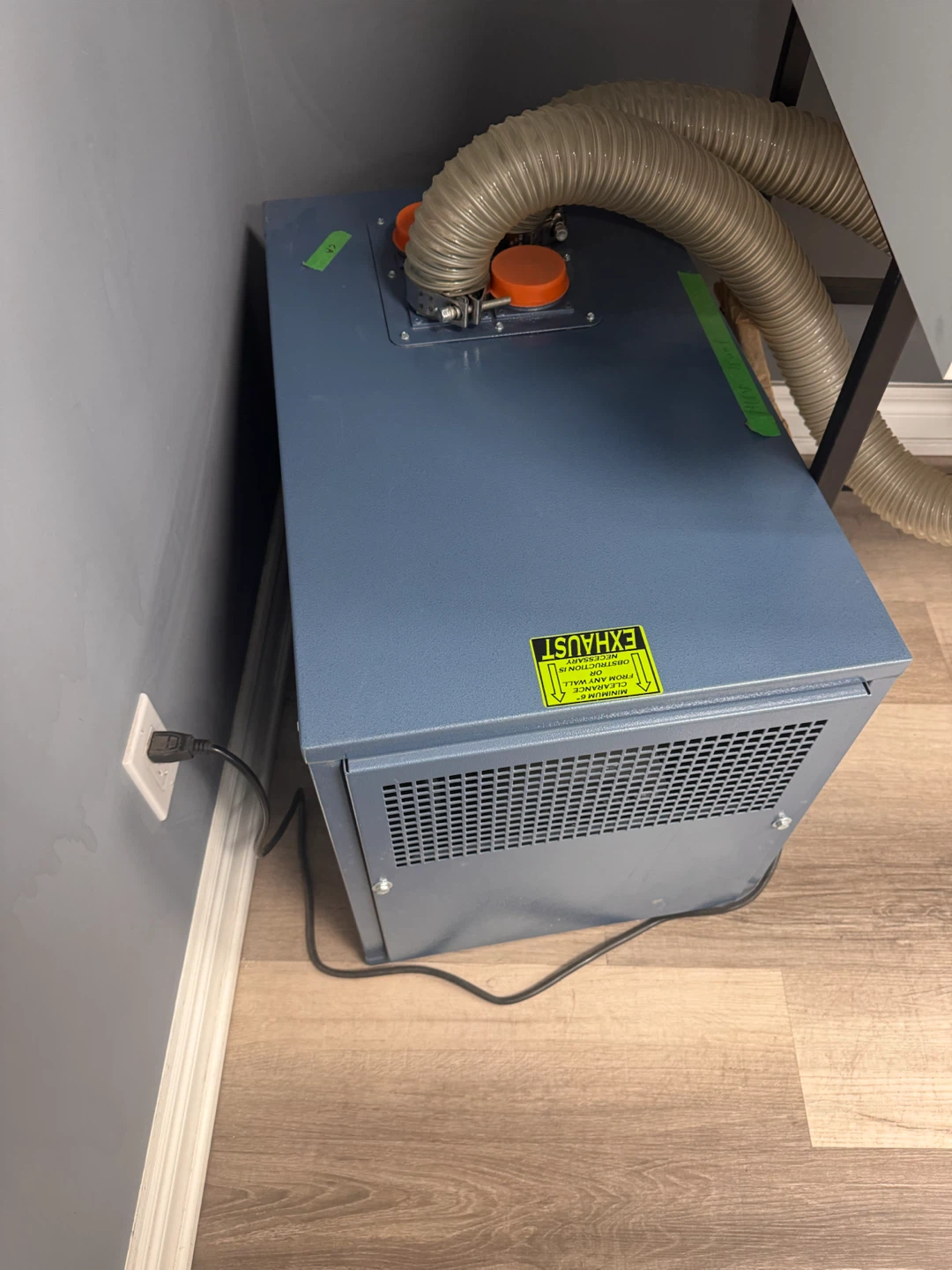 Blue Dust Collector Unit with Exhaust Hose - photo 2