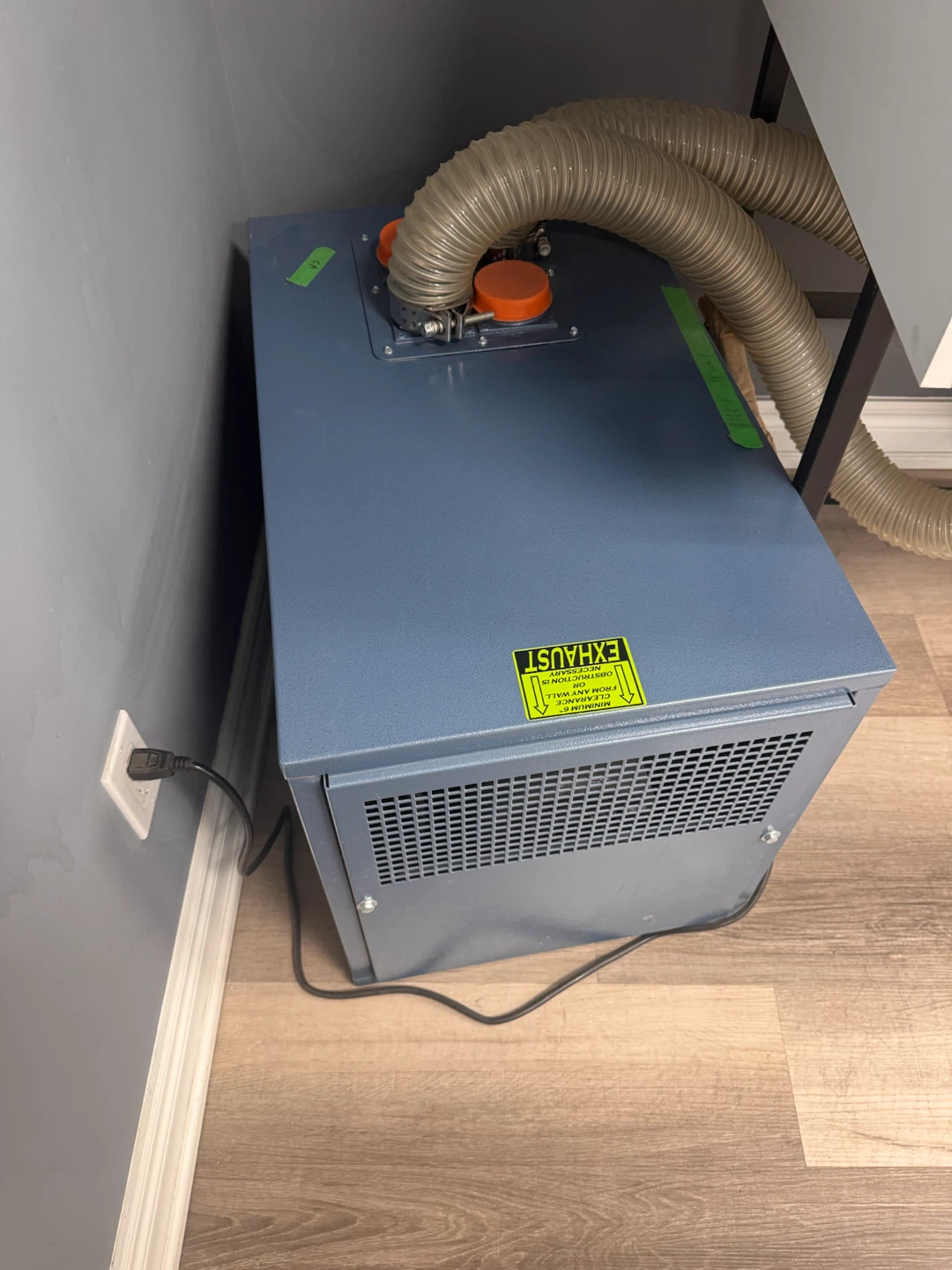 Blue Dust Collector Unit with Exhaust Hose - photo 3