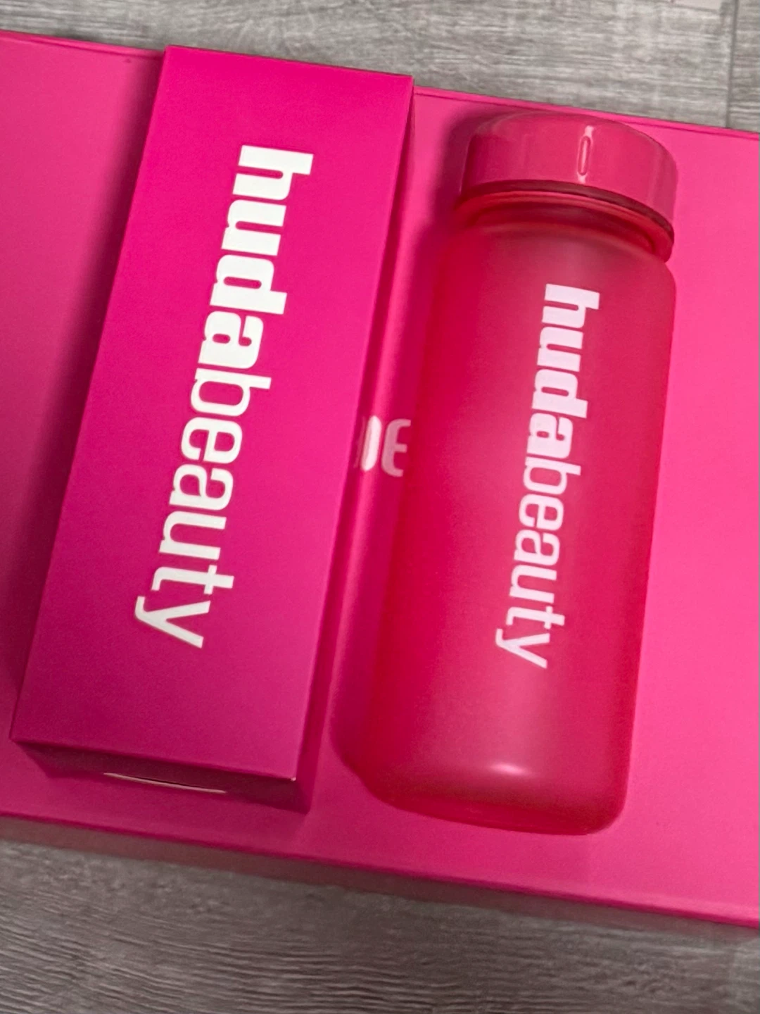 Huda Beauty Pink Water Bottle