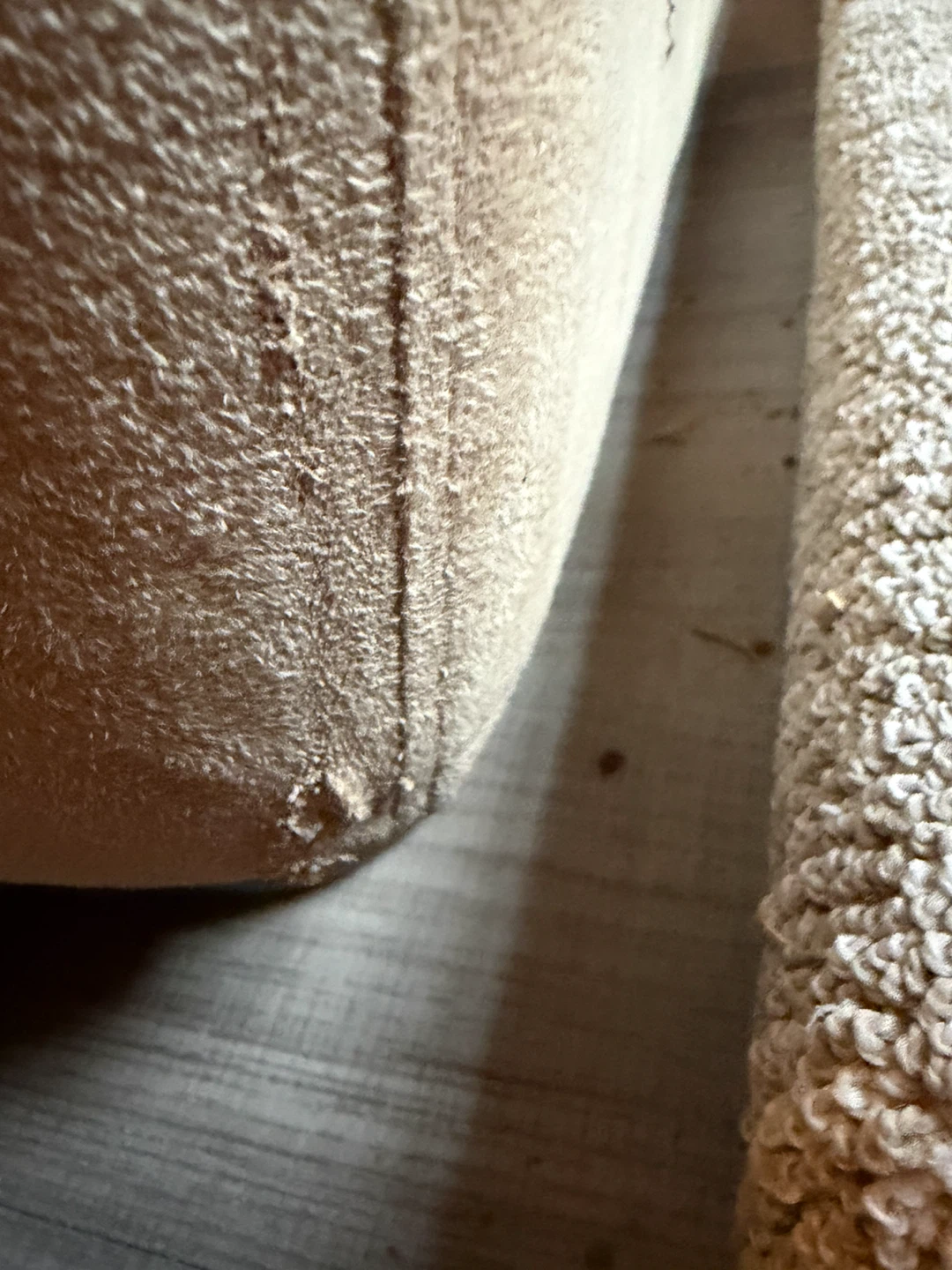 Tan Suede Loveseat and Couch - photo 4