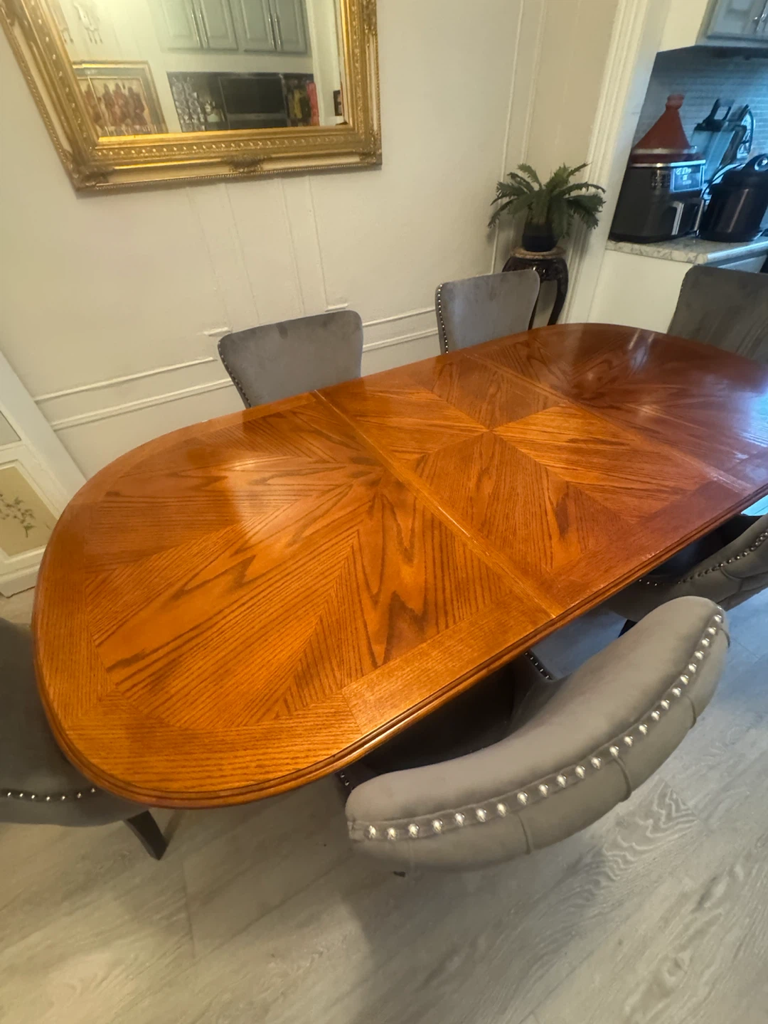Oval Dining Table with Leaf Extension - photo 5