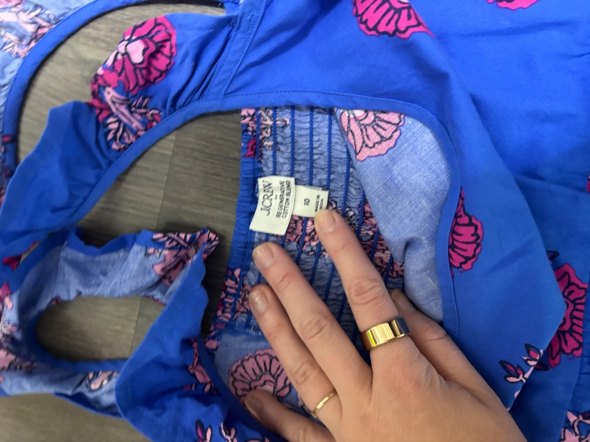 J. Crew Blue Floral Dress Size 10 - photo 2